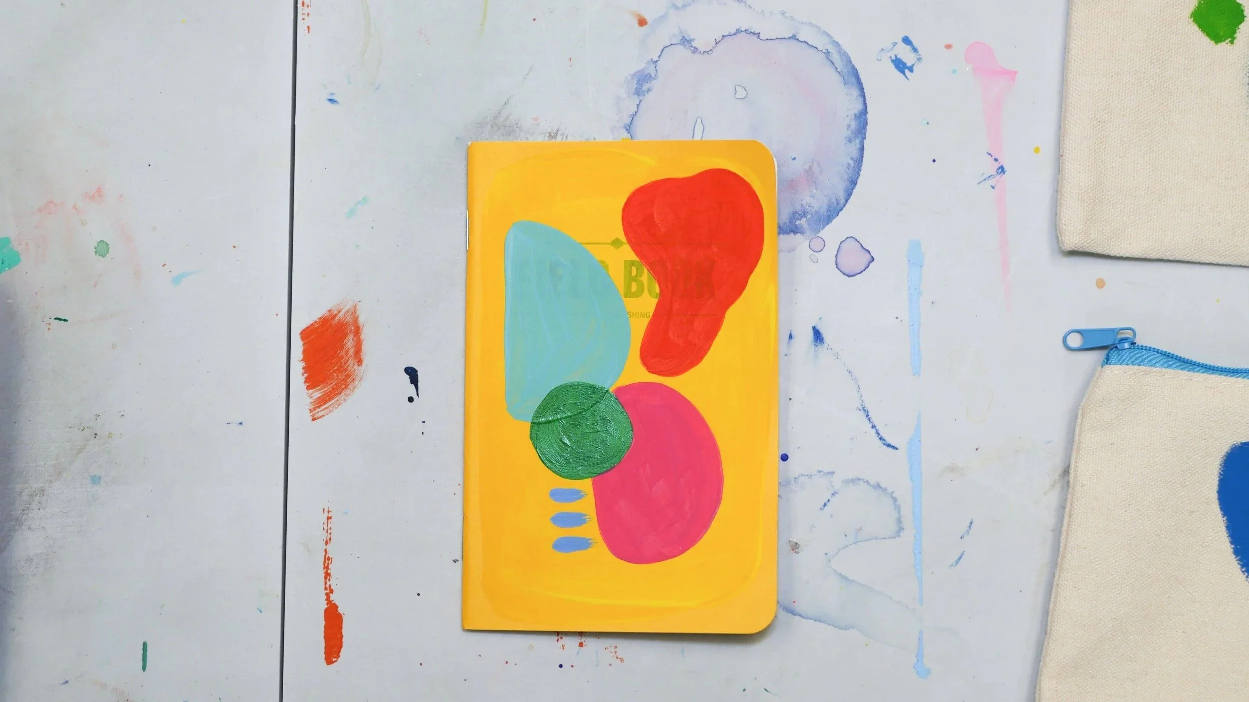 Hand painted Field Notebook - Yellow