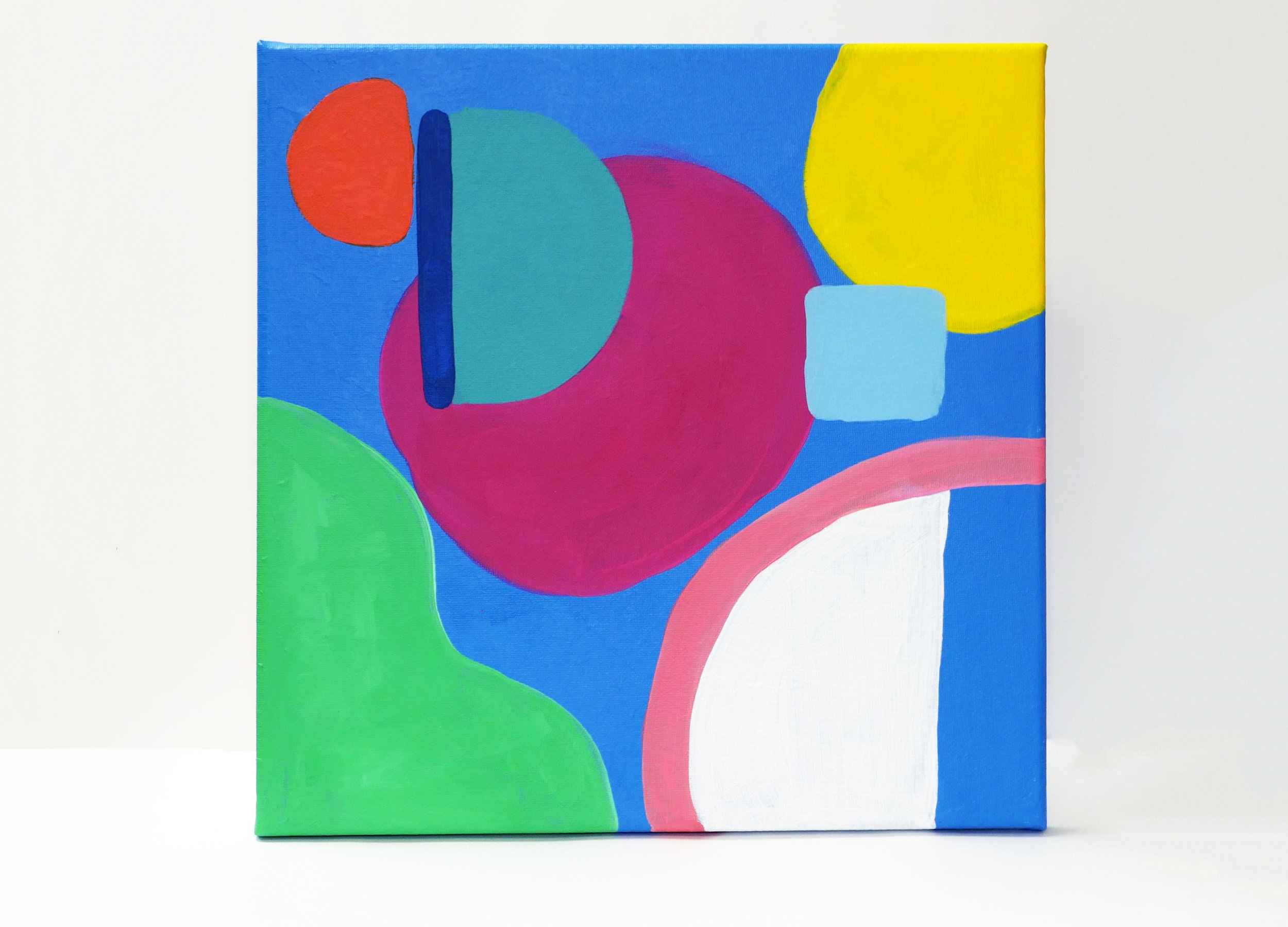 Dancing Shapes 8 - Acrylic Abstract Painting