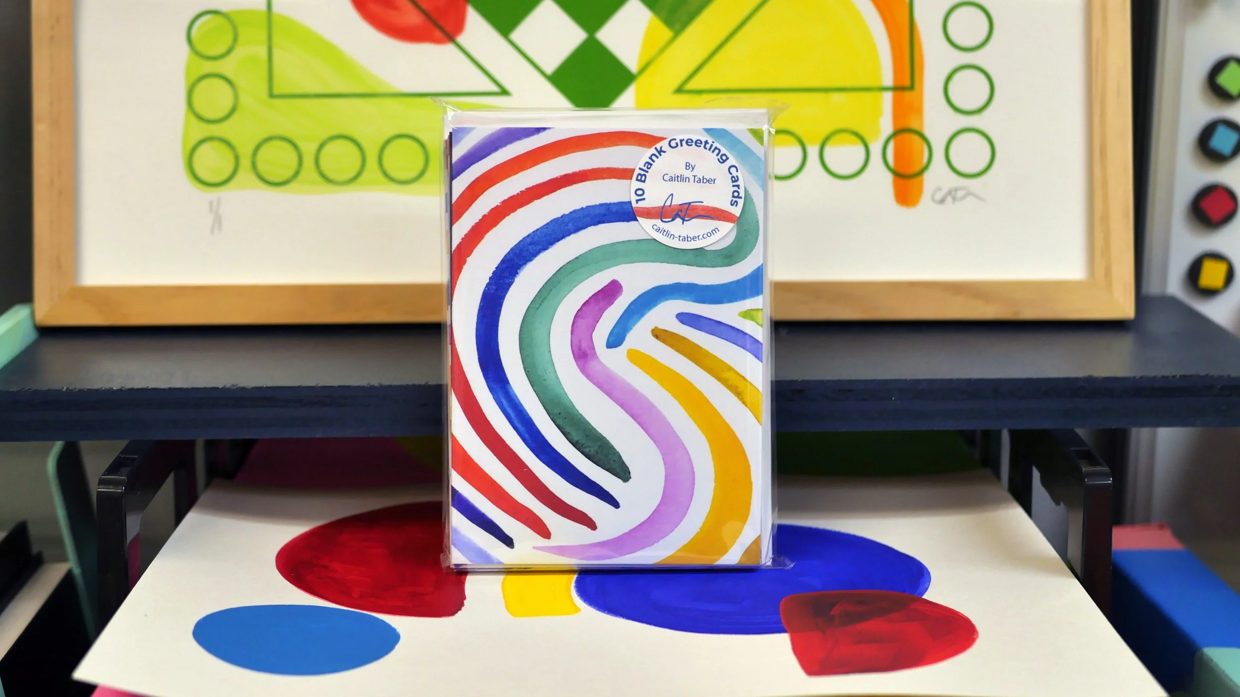 Colorful Watercolor Greeting Cards - Blank Inside