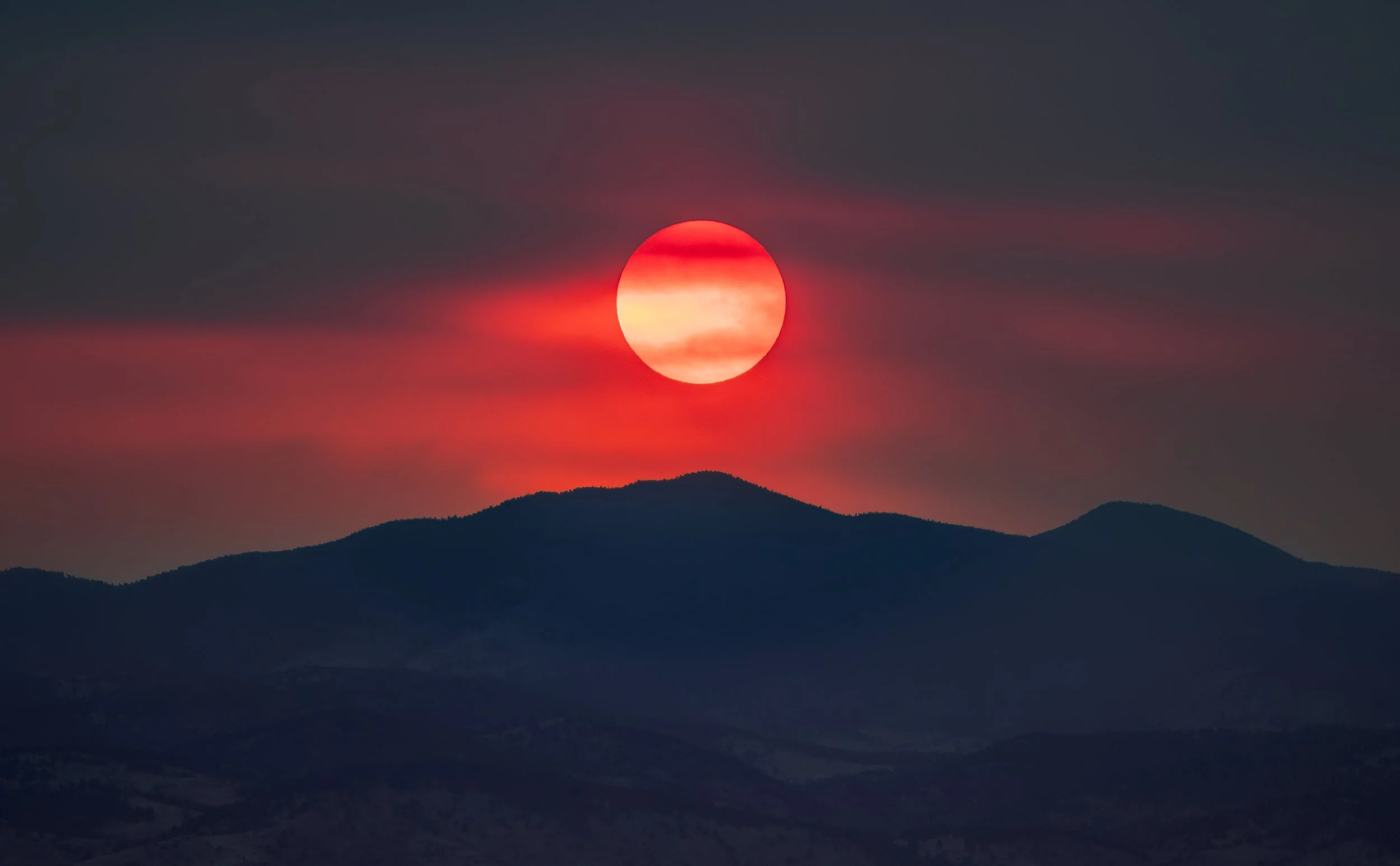 Smoky Sunset on the Front Range