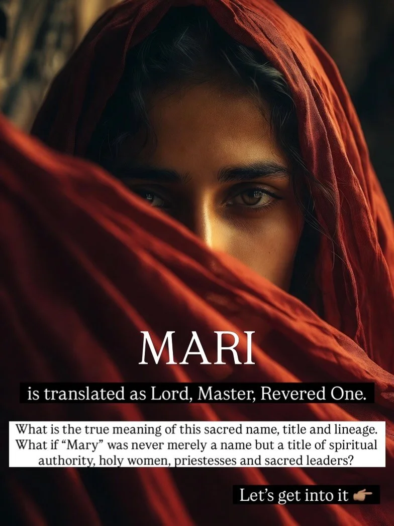 MARI. MARY. MAGDALENE

The women who anointed the dead, prepared bodies for burial, sang lamentations and guarded the threshold between death and rebirth were often priestesses of immense spiritual power and leadership.

Long before history softened 