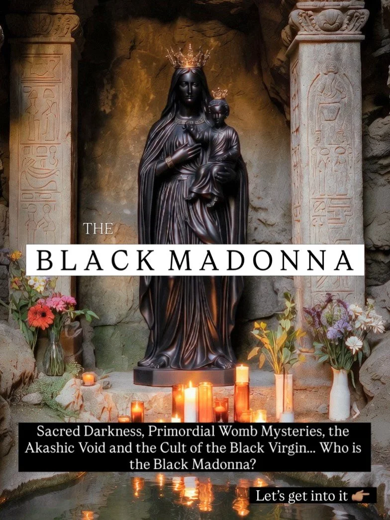 On this rare Blue Moon, when our attention is even more drawn to the mysteries hidden within the cycles of time, I find myself contemplating the Black Madonna and the ancient face of the Feminine who dwells within the fertile darkness, the cosmic wom