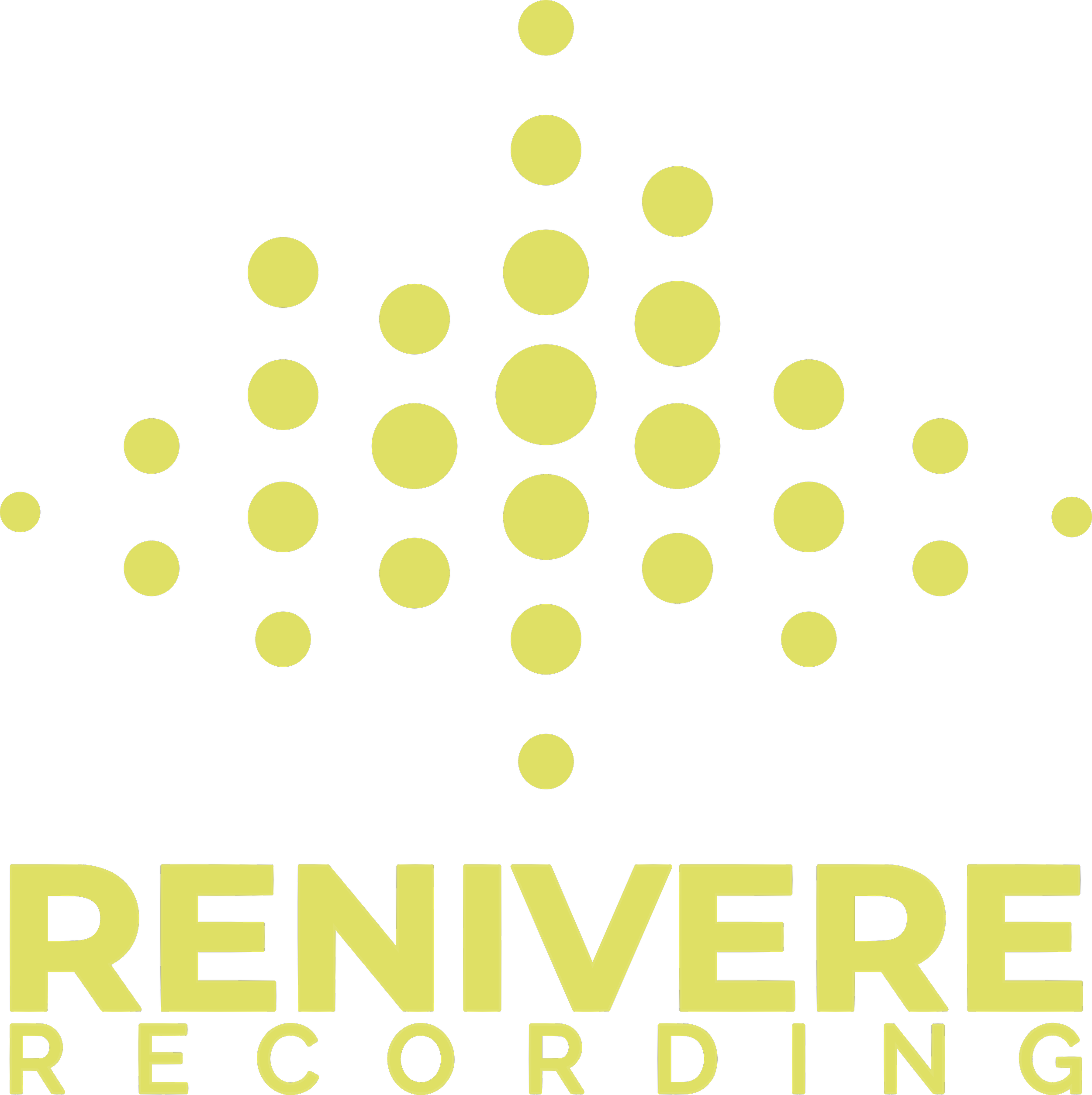 The image features yellow circles scattered across a black background with text that reads 'REVISED' and 'RECORDING' in large yellow font.