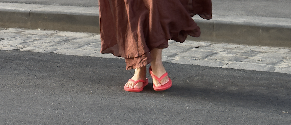 Coral Red Archies Flip Flops