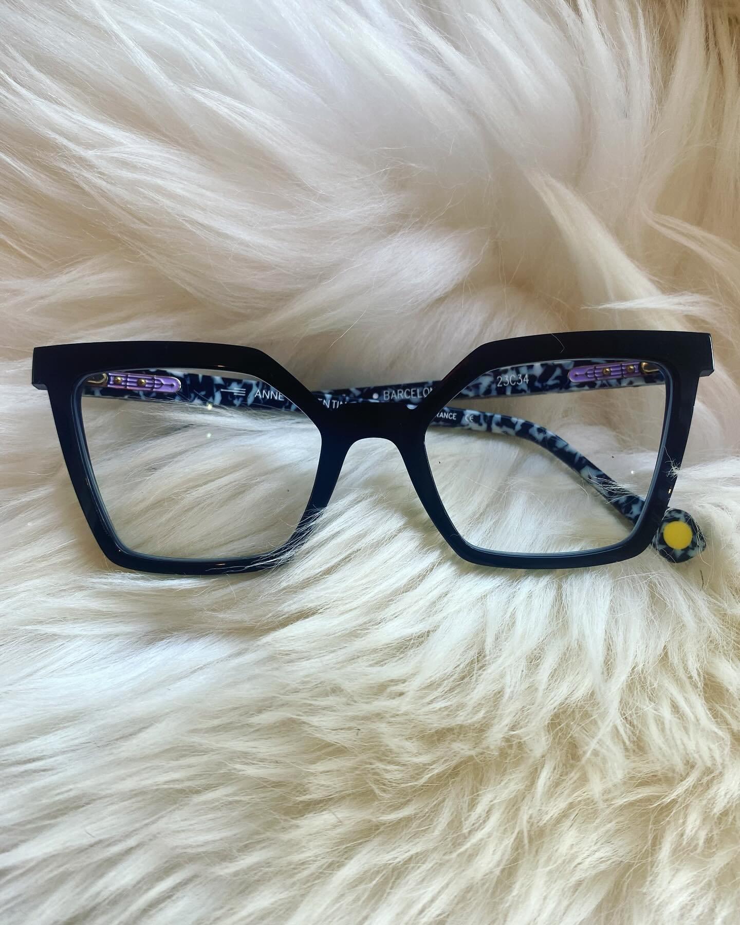 This beautiful frame is off to its forever home today. I love the juxtaposition of Marbled Temples and the Gloss Black Frame front. It&rsquo;s stunning on ❤️ #bespectacled #beautiful #gorgeousglasses #fabulous #anneetvalentin #anneetvalentineyewear #