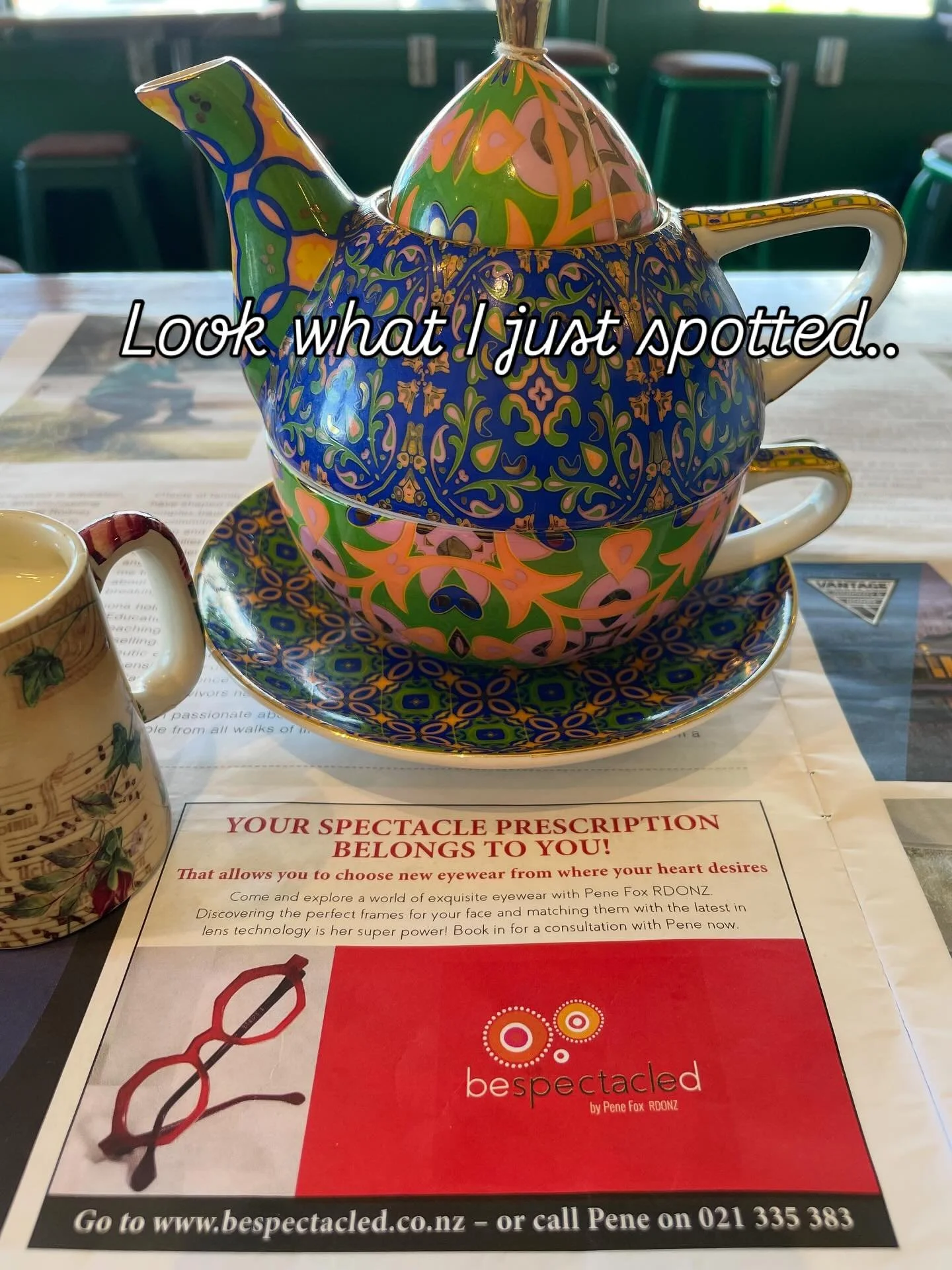 Having a cuppa at #tramcarmatakana and spotted this in #junctionmagazine.
Don&rsquo;t forget your spectacle prescription belongs to you&hellip; so go wherever your heart desires to get your glasses  #bespectacled #gorgeousglasses #beautifuleyewear #m