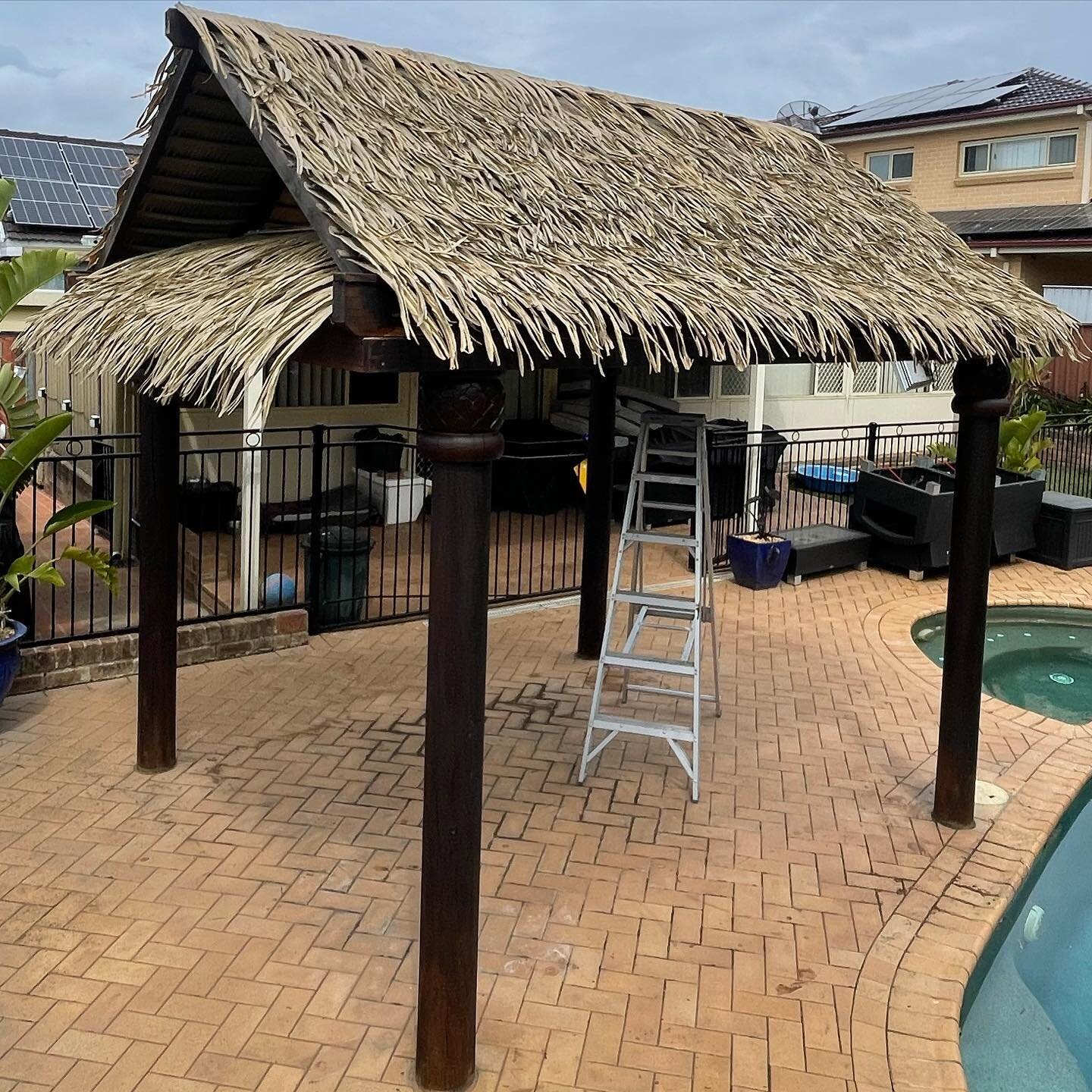 🏝 Re roof completed using our Palmex Artificial Thatching. 

* 50-year lifespan
* 20-year warranty
* Environmentally-friendly material
* No toxic product - No fumigation
* Recycled &amp; recyclable
* Zero-waste production
* Quick and easy installati