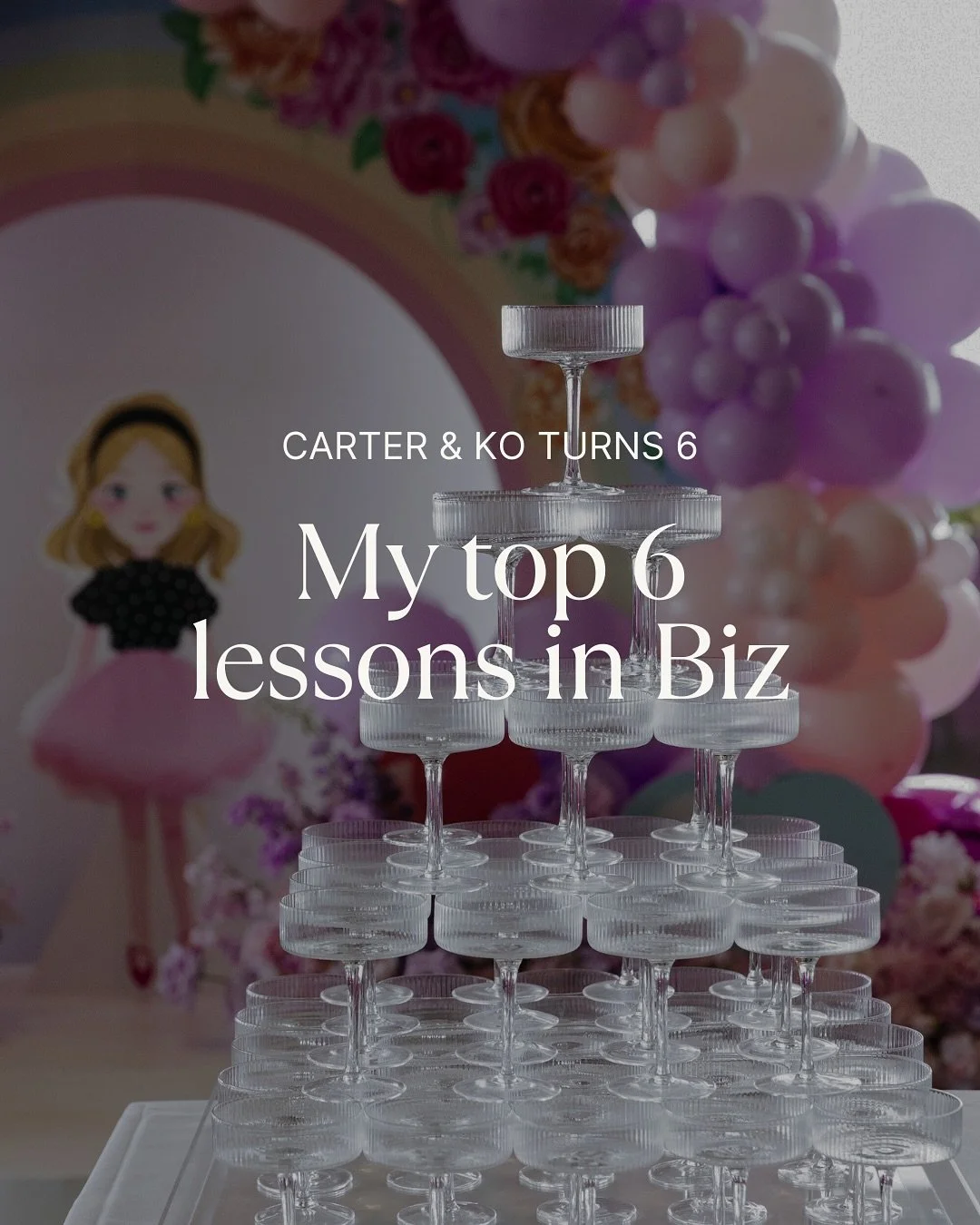 Wohoo! It&rsquo;s our birthday month! Carter &amp; Ko turns 6 🥂

I honestly can&rsquo;t believe how quickly the years have flown...

This little business of mine has grown because of the people around me 💖 clients who trust us, suppliers who back u