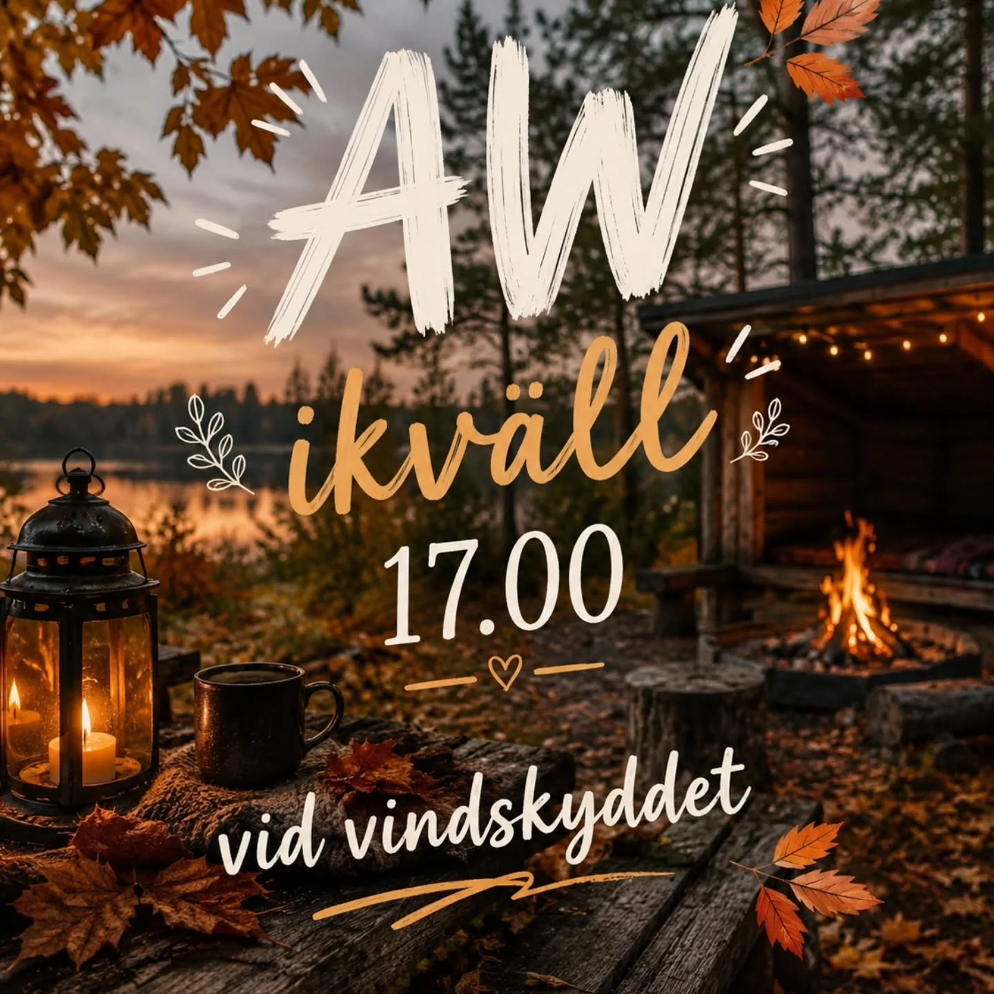 AW vid vindskyddet ikv&auml;ll 17.00. Ingen grill t&auml;nds. Det ser otroligt nog lovande ut efter denna regniga dag, solen skall titta fram enligt v&auml;derapparna en kort stund 🌧☀️ Hoppas vi ses och hoppas p&aring; solglimt!