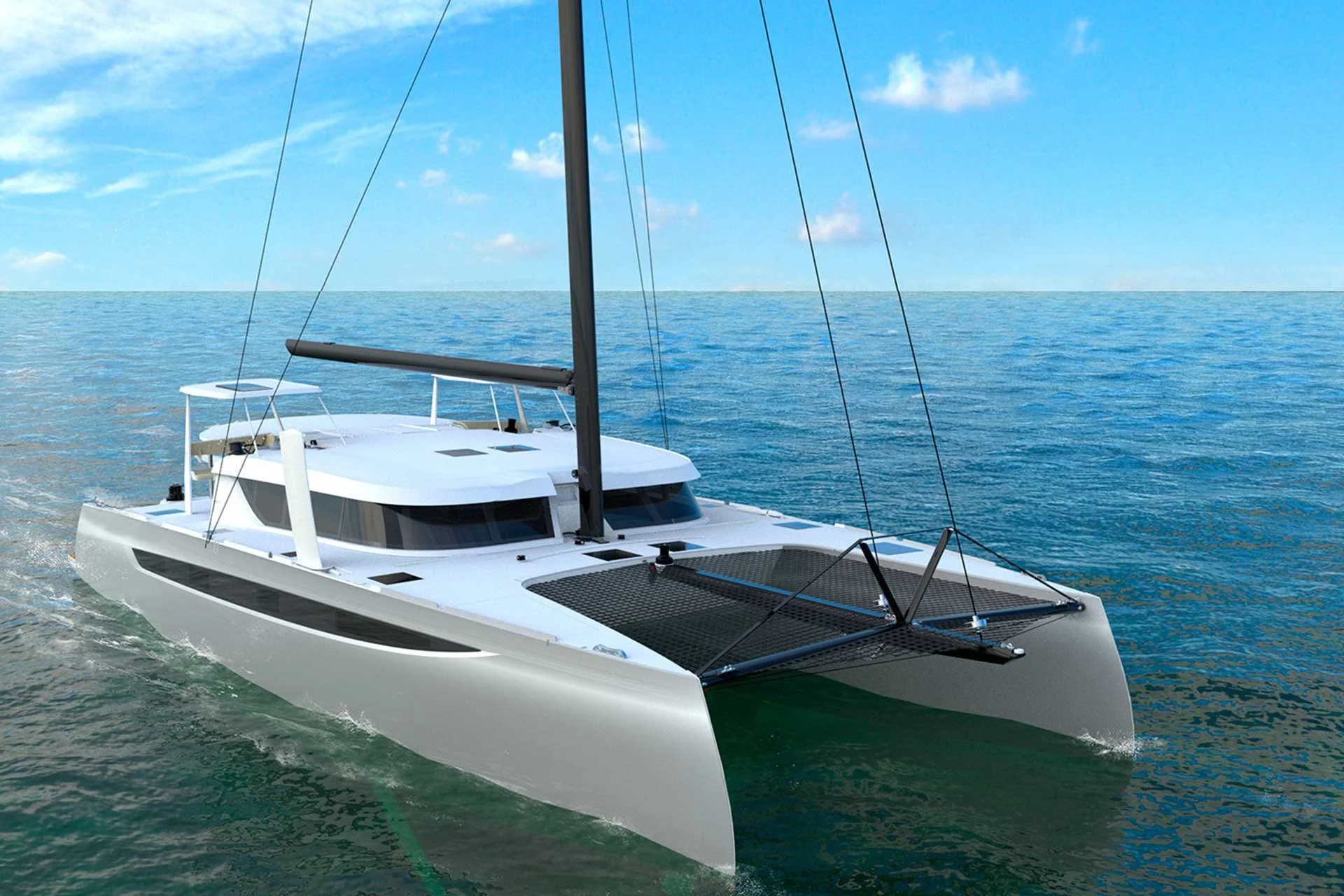 HH60 A highperformance catamaran with deep daggerboards and an extra