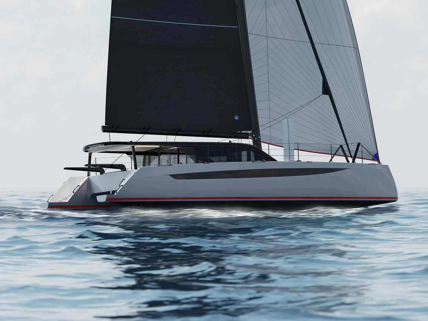 carbon fiber sailboat hull “The best way to predict the future is to create it.” - Abraham Lincoln. Introducing the newest addition to the HH Catamarans model lineup, the HH56. An evolution of the award-winning HH55, the HH56 features forward helm and cockpit, para