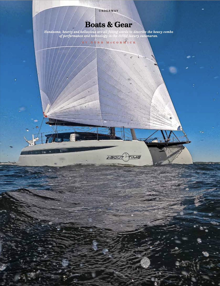 “Handsome, hearty and hellacious” HH52 Review by Herb McCormick, Cruising World Magazine