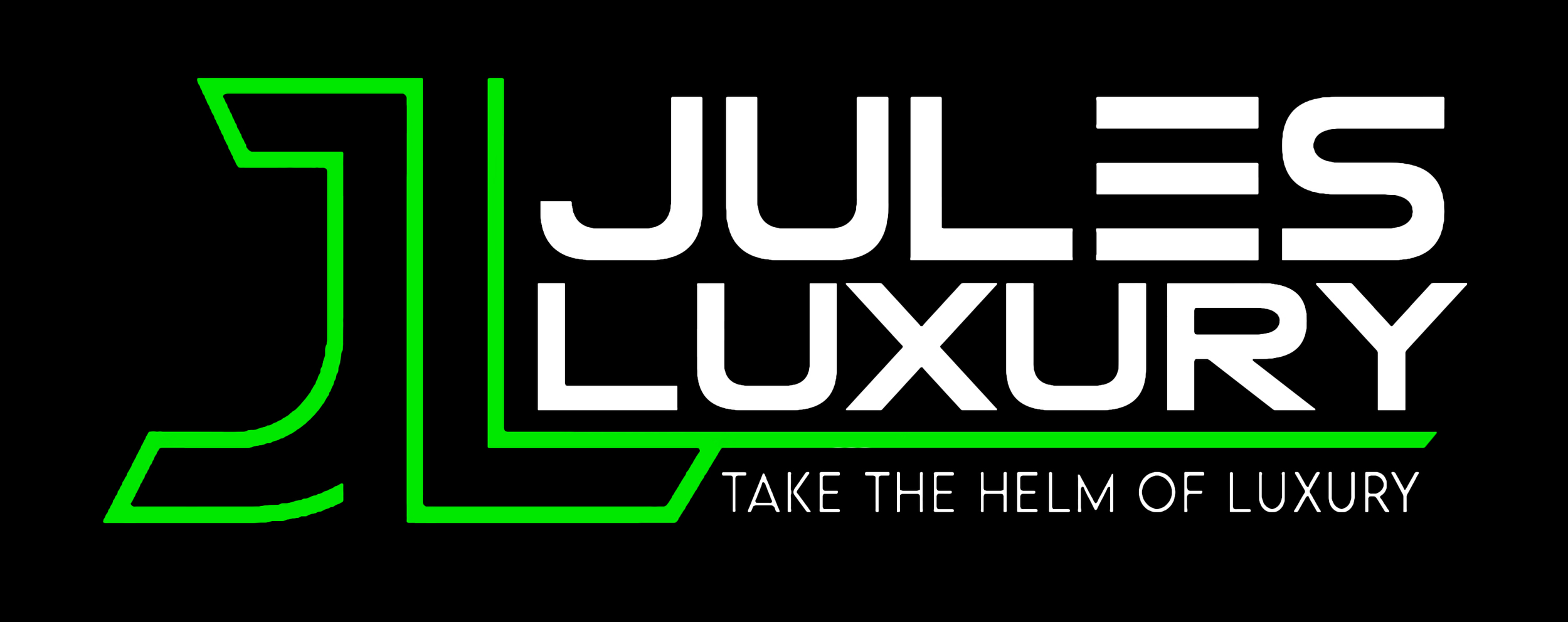 Logo for Jules Luxury featuring a stylized J and L on a black background