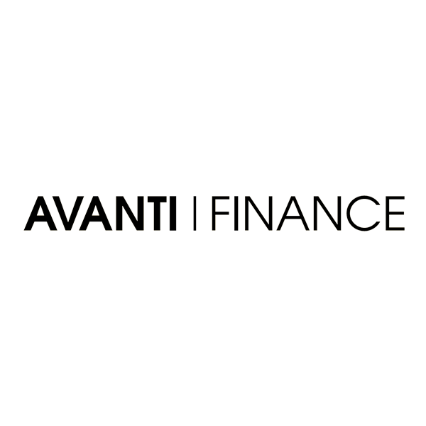 Text displaying the words "AVANT FINANCE" in black on a gold and black background.