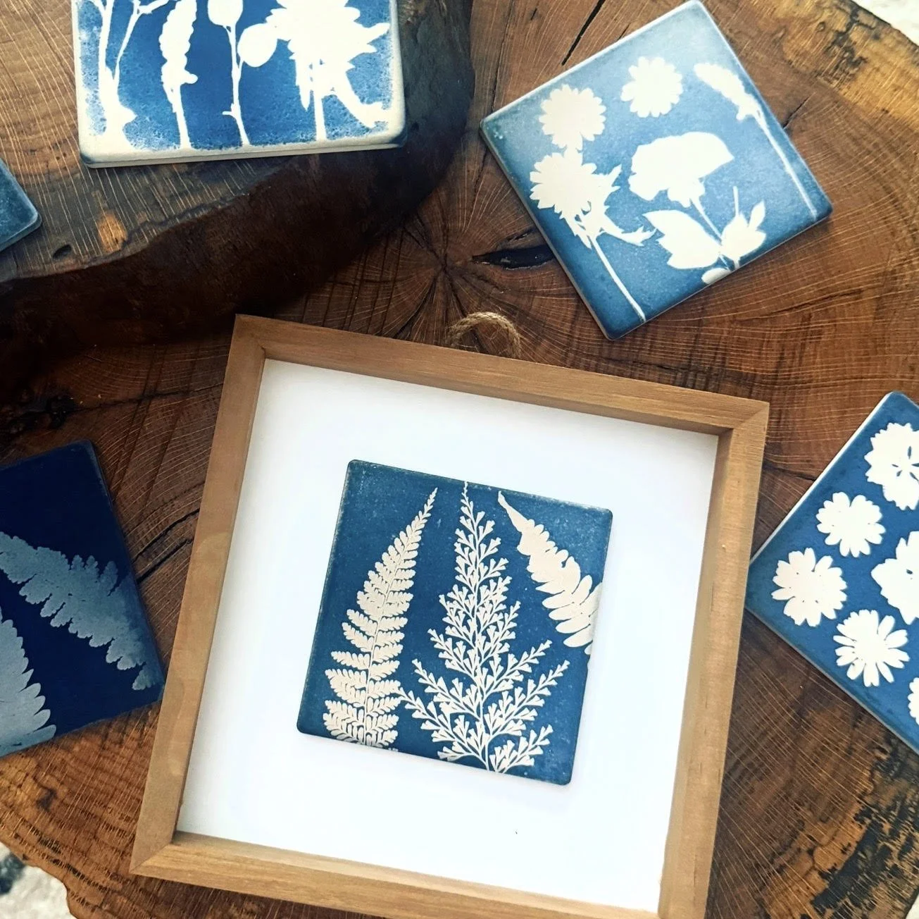 Cyanotype on Ceramic
