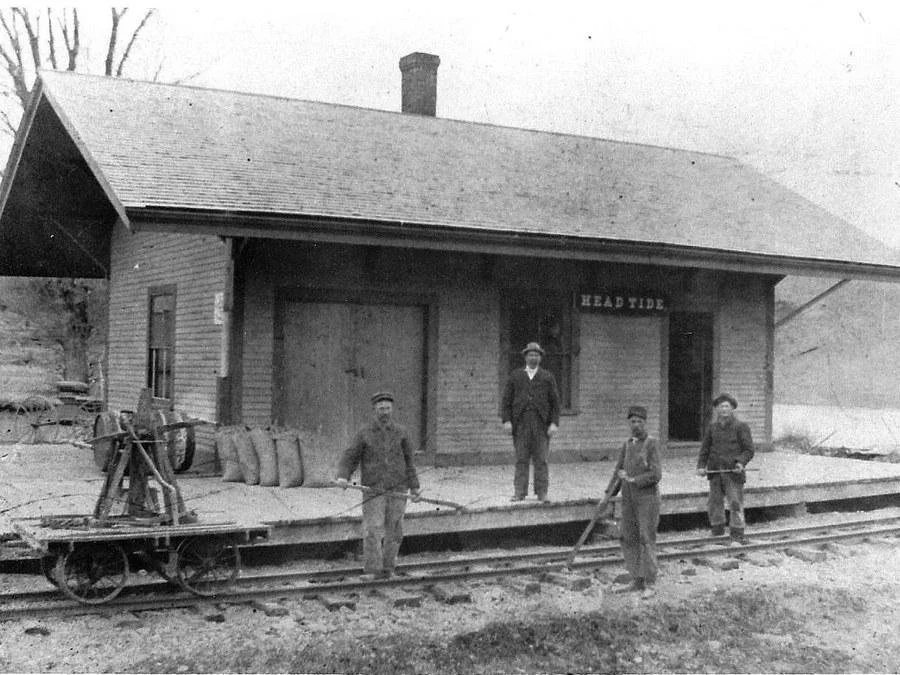 The Head Tide station on the Wiscasset, Waterville & Farmington Railway