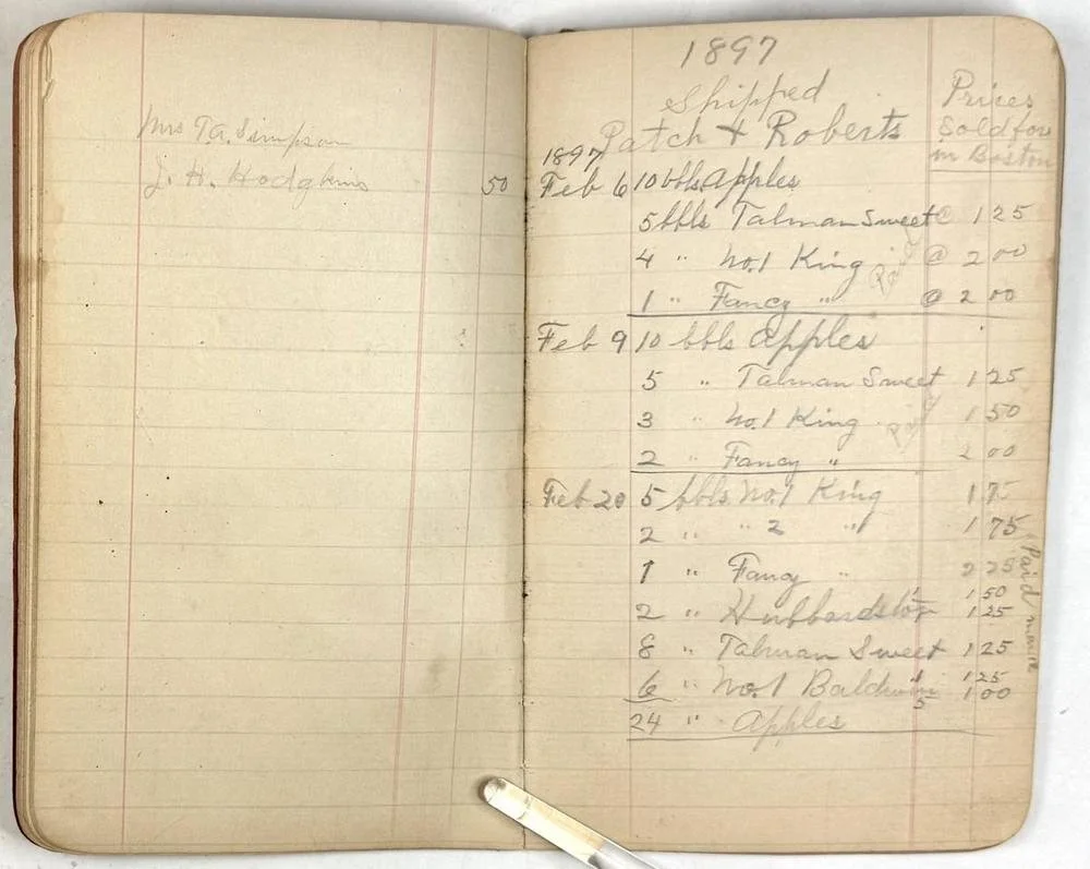 Eggs & Apples ledger, 1897–1907