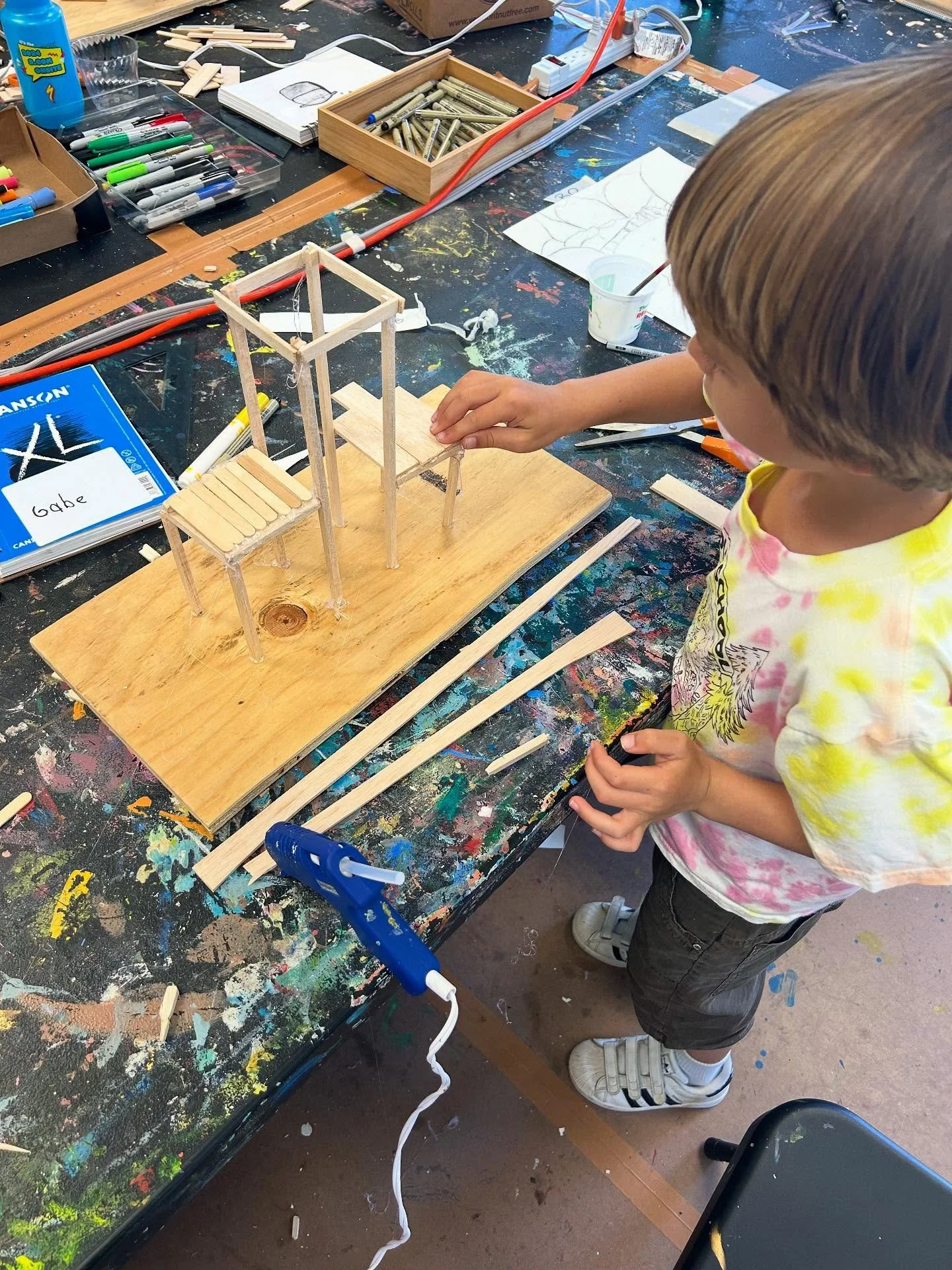 S.P.A. students at work making their architectural dreams come true. Next, we&rsquo;ll be adding landscape and architectural details to our models.
&mdash;
https://psychogeographicarts.com/

-
-
-
-
#contemporaryarchitecture #contemporarysculpture #a