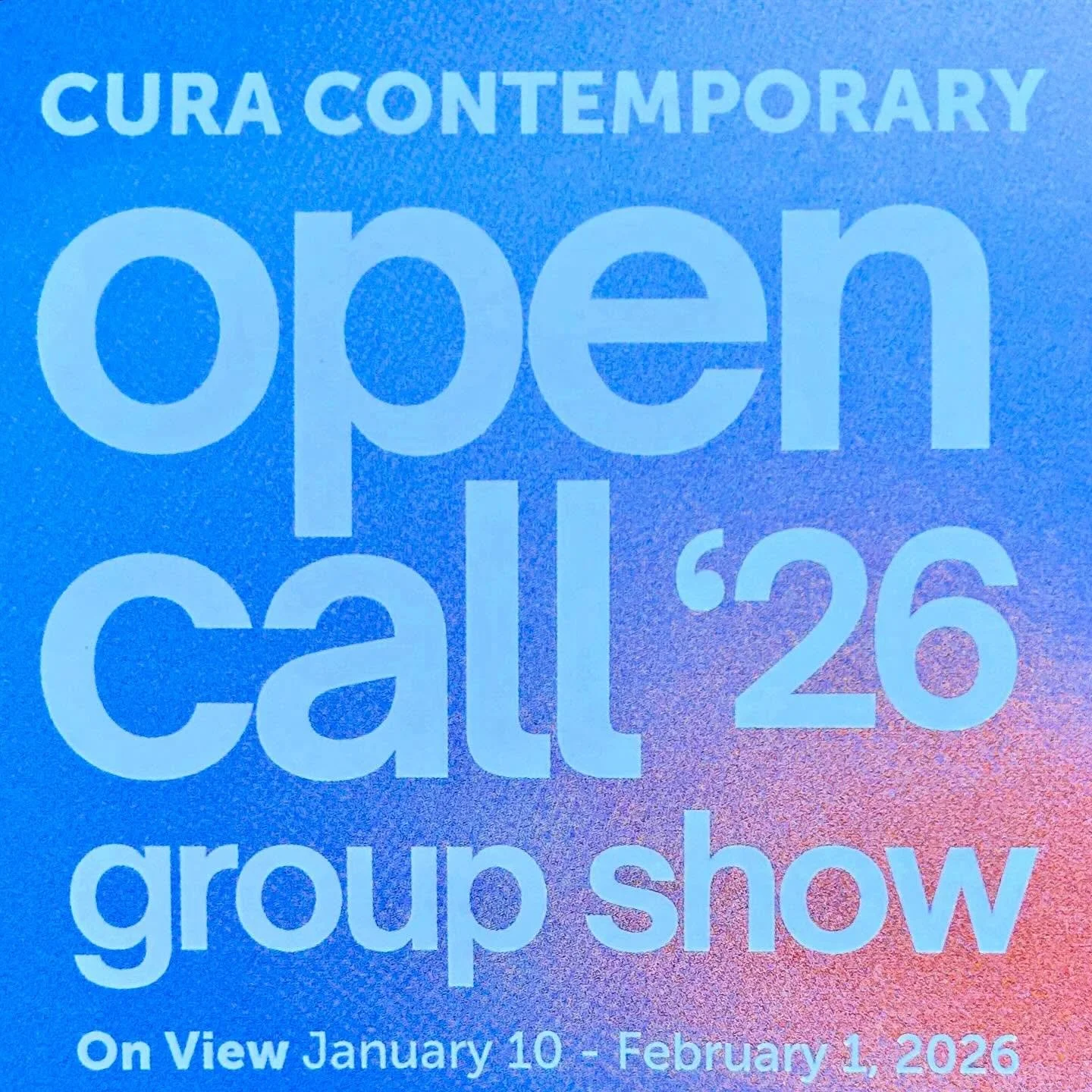 🌞Mark your calendars for this exciting exhibition launching into the new year! 

CURA Contemporary in Morgan Hill is hosting OPEN CALL &lsquo;26, a group show celebrating Bay Area artists and features 2D and 3D work in a variety of mediums. 

Join m