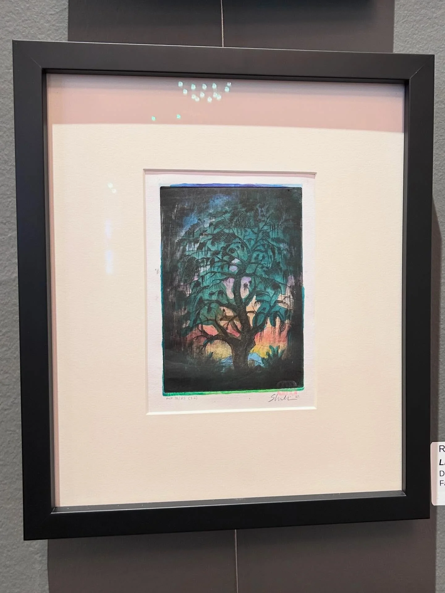 A great afternoon at the Piedmont Center for the Arts @piedmontcenterforthearts celebrating the 111th California Society of Printmakers members exhibition. @californiasocietyofprintmakers 

This year I&rsquo;ve contributed &rsquo;Live Oak,&rsquo; a s
