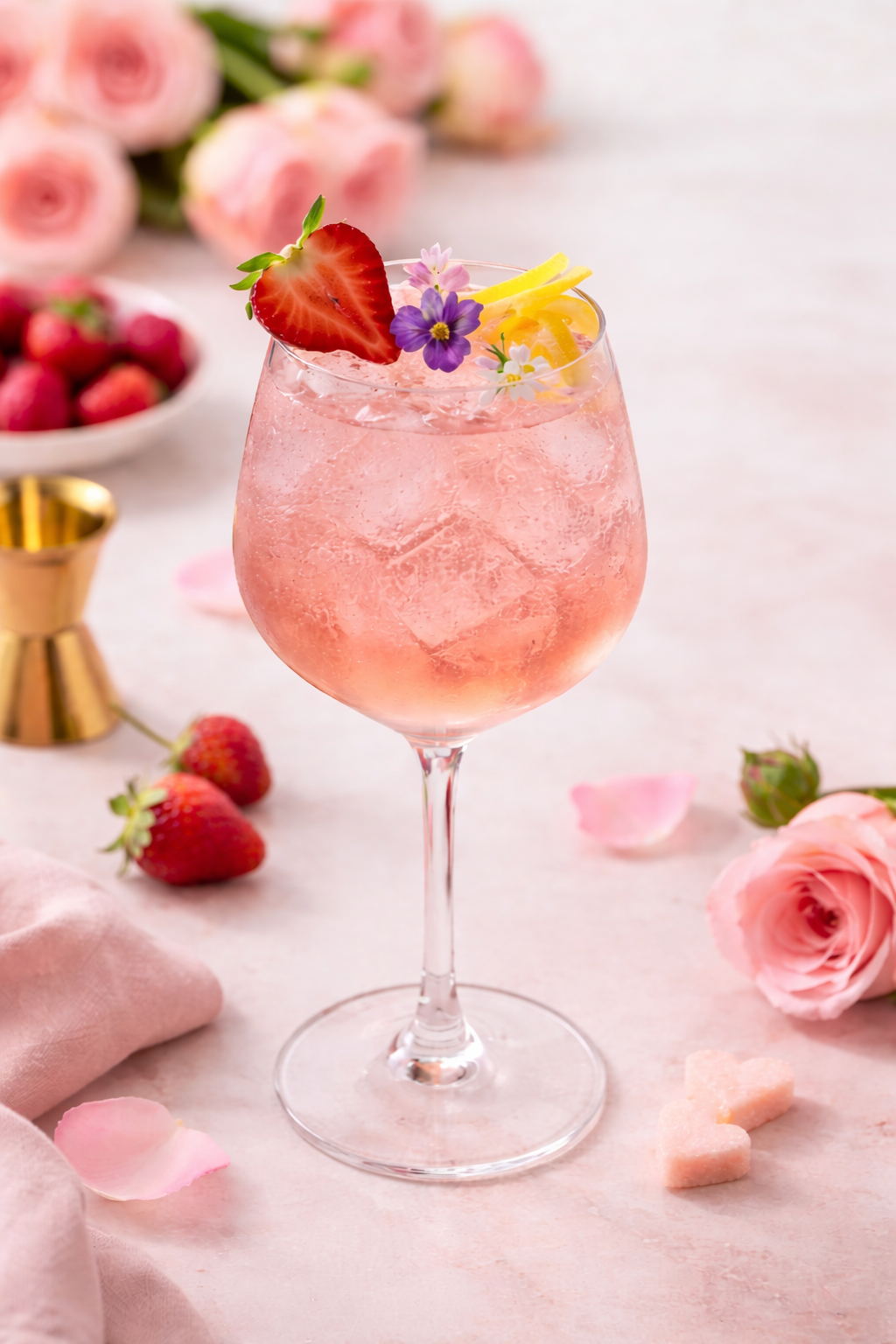 Pink Gin Valentine Spritz