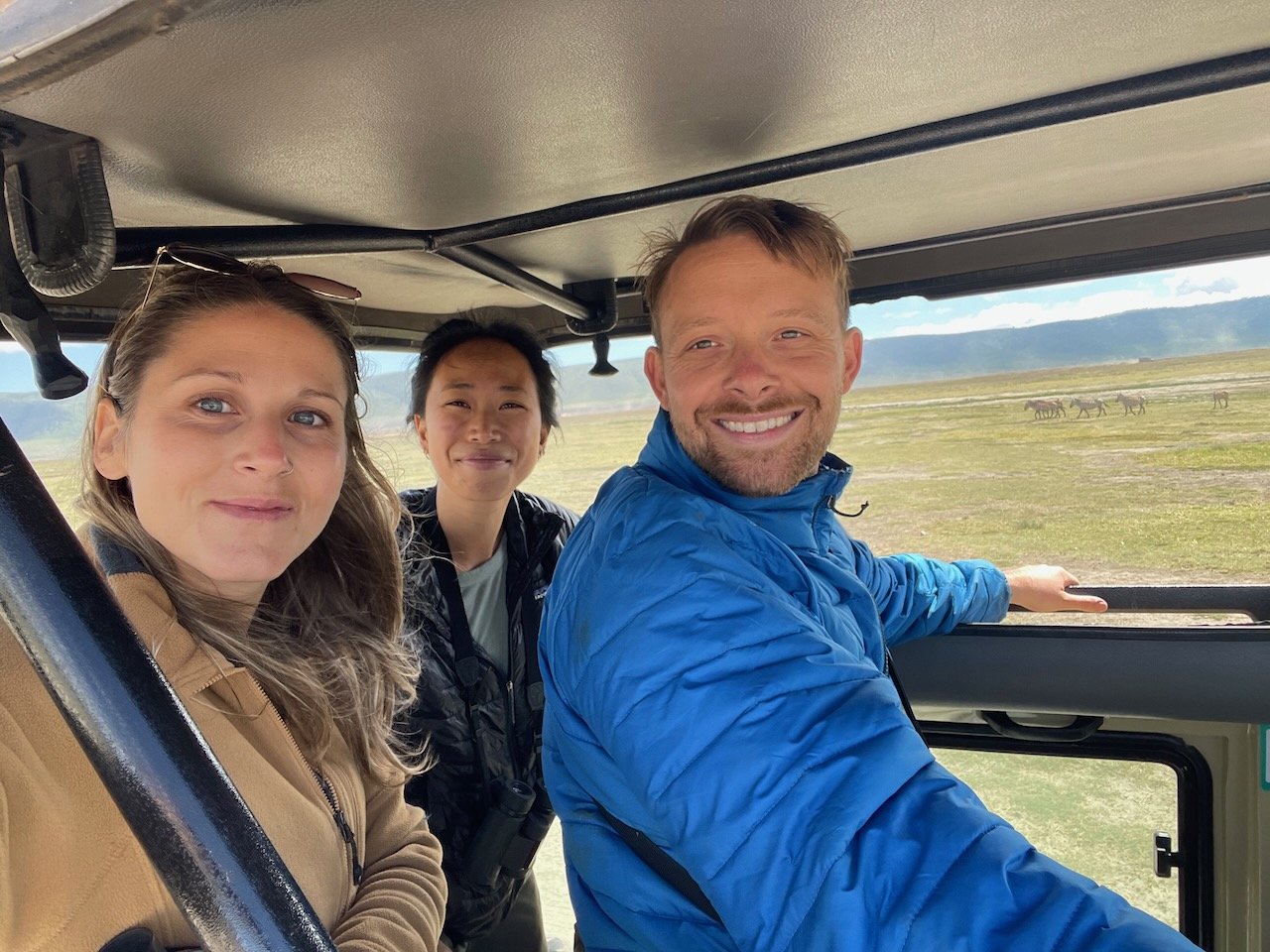 The three amigos on safari in the Serengeti