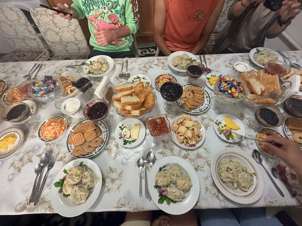 Dinner at our guesthouse in Saty