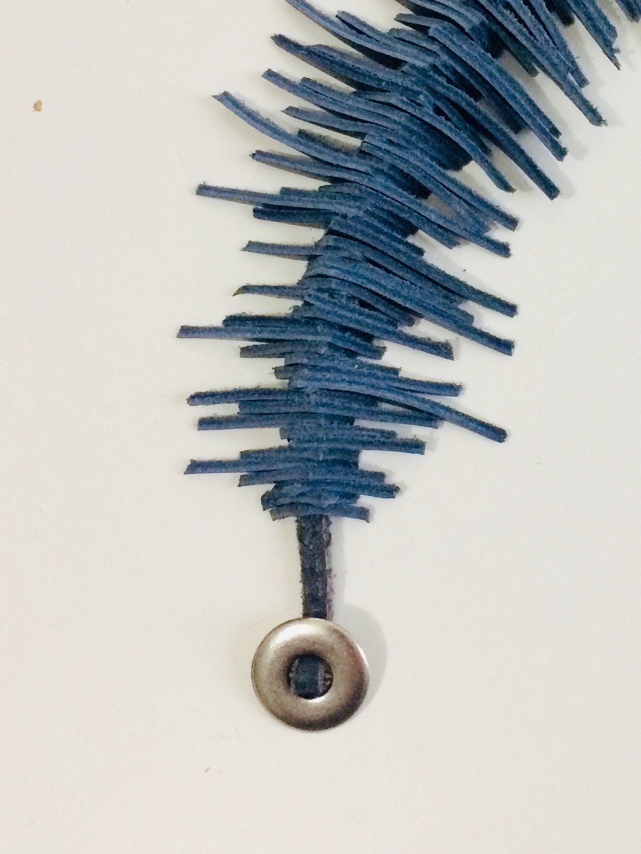 Upcycled Spikey Leather Bracelet