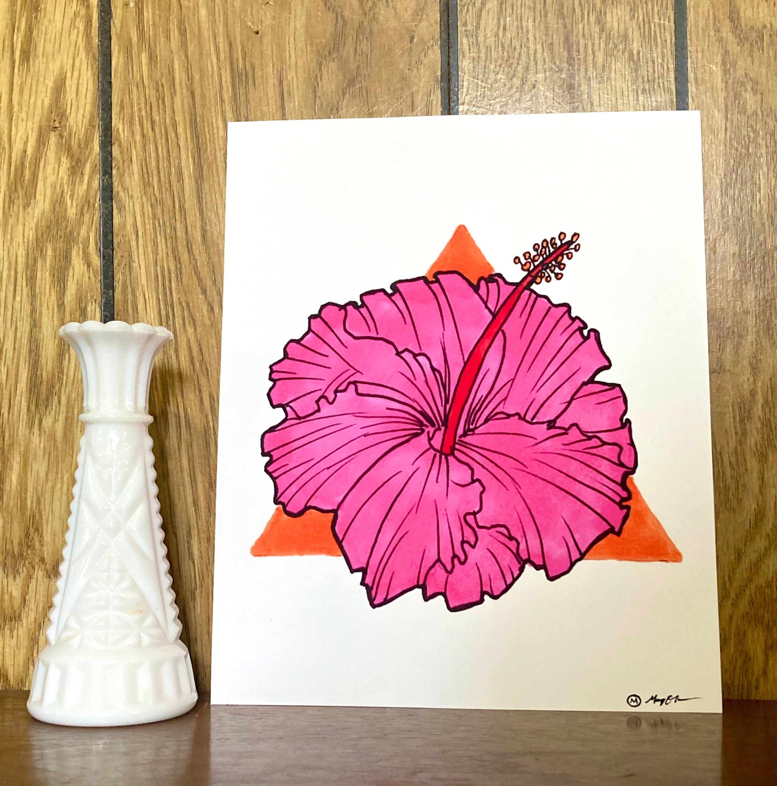 Pink Hibiscus Print