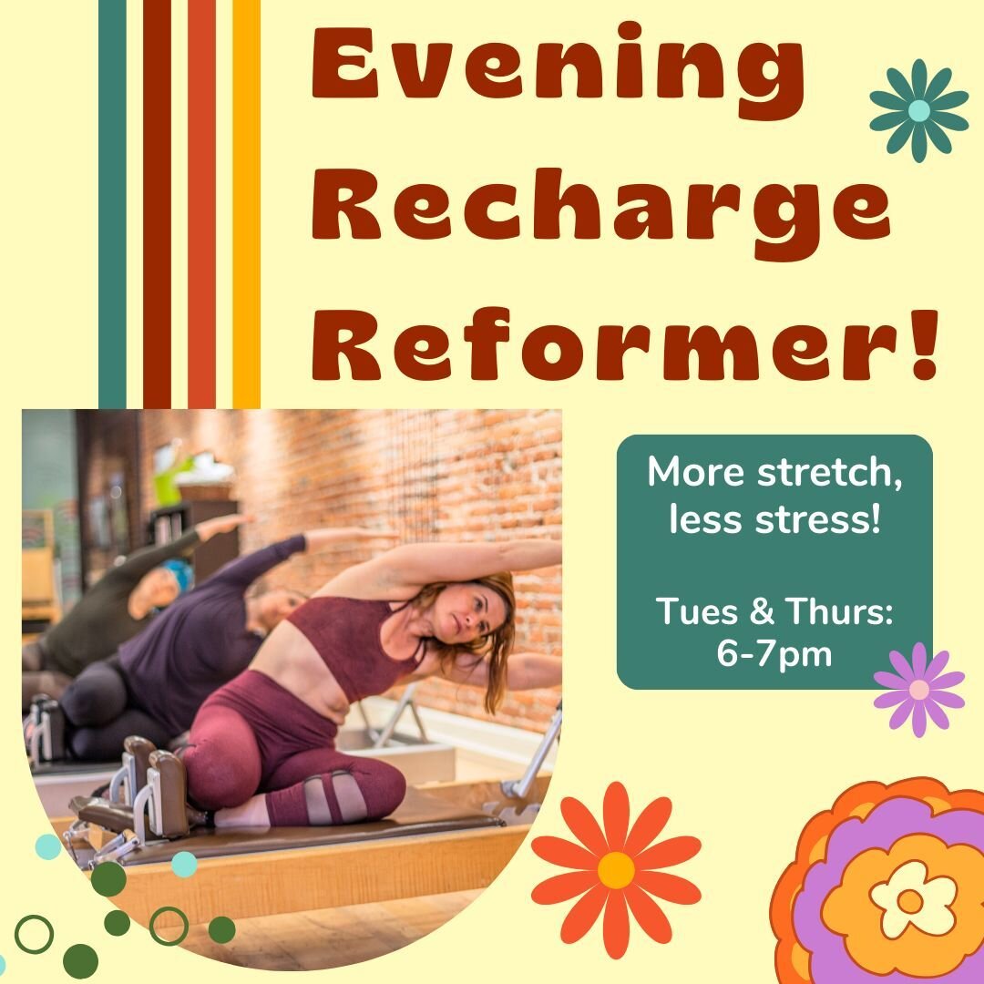 Ready to sweat the day's stress away? 💪🤩 Join us Tuesday and Thursday evenings on the Reformers to get energized and refreshed with lovely endorphins!

🌺 Don't miss out - claim your reformer today!: https://www.kinesiapilates.com/schedule

#kinesi