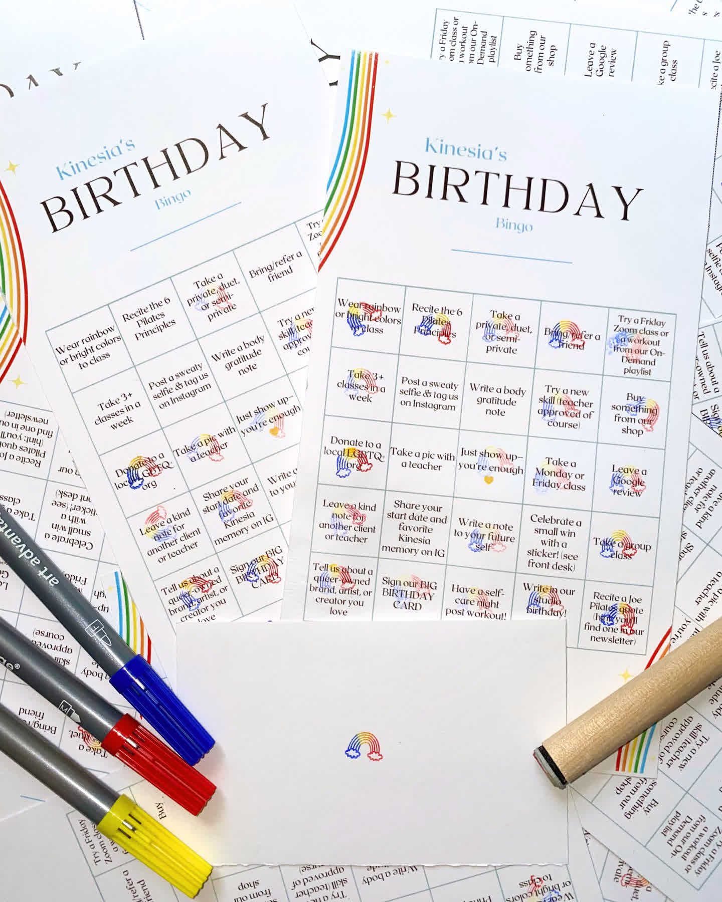 It's the final week of Birthday Bingo! 🎉🥳

This is your last chance to join the fun, finish your card, and celebrate with us in-studio!

Don't forget to turn in your card by 6/30 to collect your raffle entries! Winners will be drawn the first week 