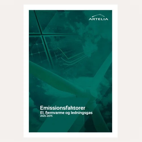 Emissionsfaktorer for el, fjernvarme og ledningsgas for 2025-2075