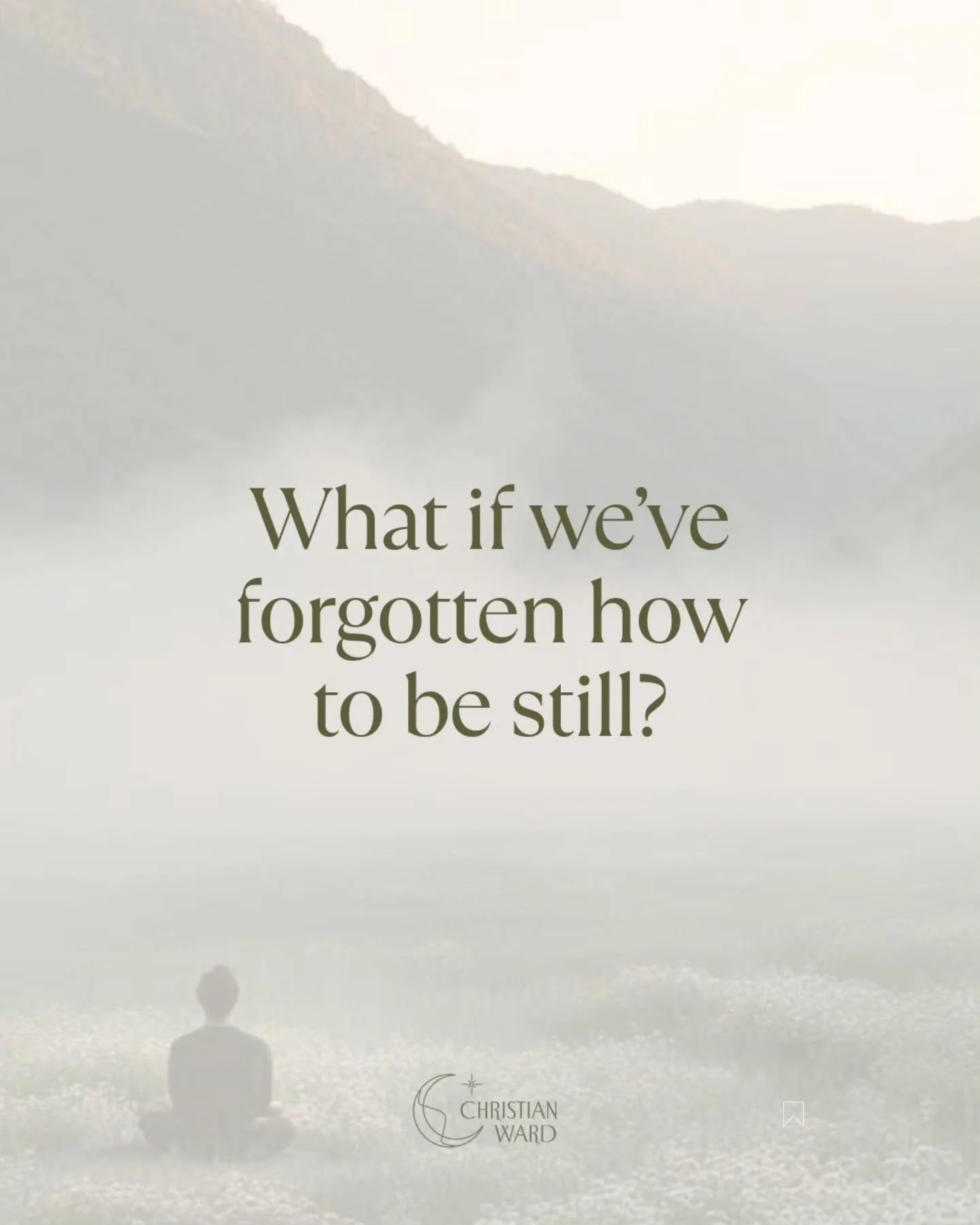 Quiet isnt empty - it's full.
⠀⠀⠀⠀⠀⠀⠀⠀⠀
We&rsquo;ve been conditioned to fill every gap in our lives - to reach for our phone, pursue a thought, or plan something next - anything to avoid the quiet. Somewhere along the way, we confused stillness with 
