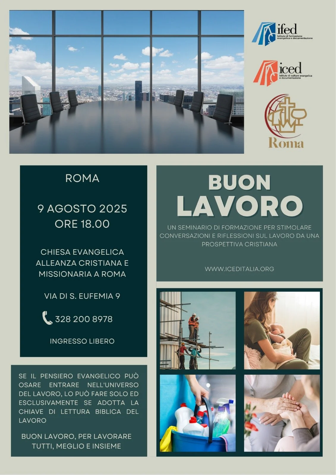 Seminario “Buon lavoro”: un appuntamento a Roma