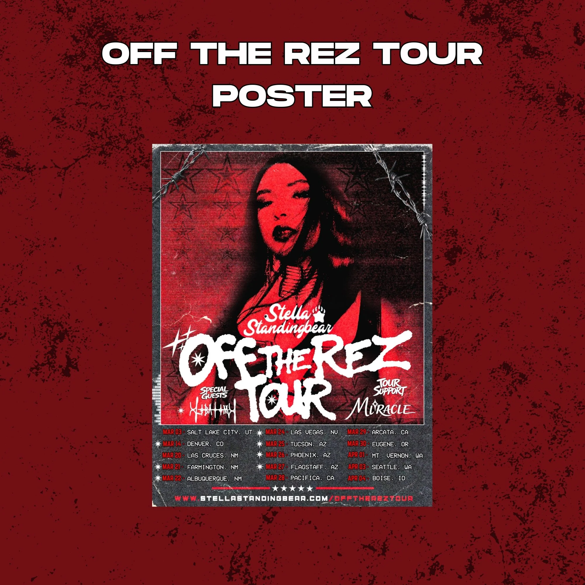 Off The Rez Tour Poster (8.5 x 11)