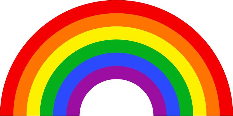A small illustration of a rainbow.