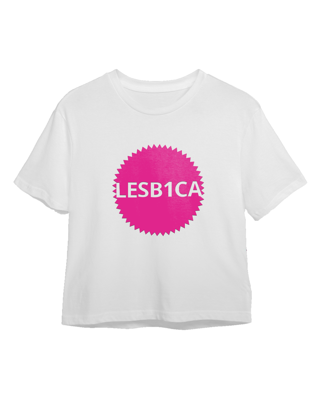bludymari - "LesbiCrop-Top" - White Crop Top
