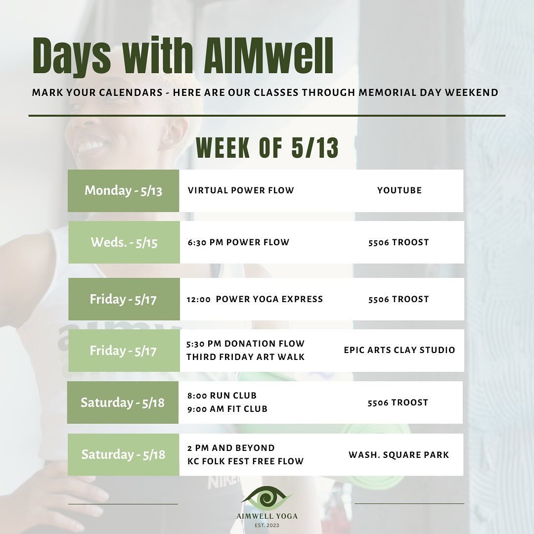 ✍🏾🗓️🤝🏾 Mark your calendars. We&rsquo;re dropping the next 2 weeks of classes 💥

We&rsquo;ve casted a large net, offering virtual &amp; in person power classes, yin yoga, fitness classes, and sound bath meditations. 

If you&rsquo;re looking for 