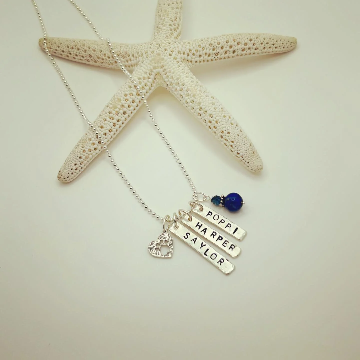 A few people asked what I was up to last weekend, special orders! Here are the names of 3 beloved dogs that their owner wanted to wear. 💙🩵
#juliebstudio  #artisanjewelry 
#wordsoflove #handmade  #shopsmallbusiness  #madewithlove  #loveourdogs🐾 #gr