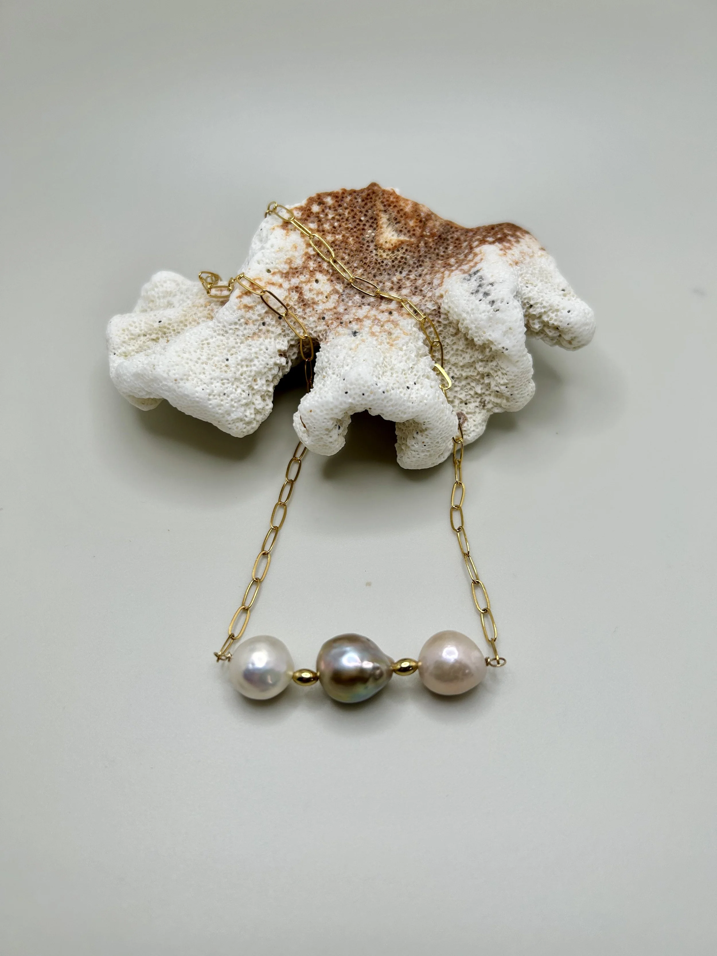Triple Pearl Necklace