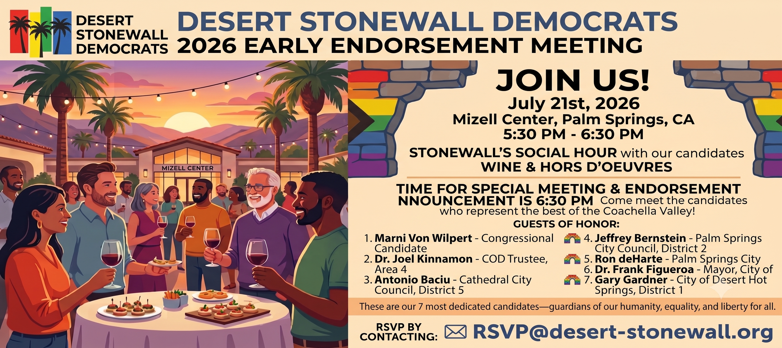 Special Meeting - Social Hour and Early Endorsement Announcement 
