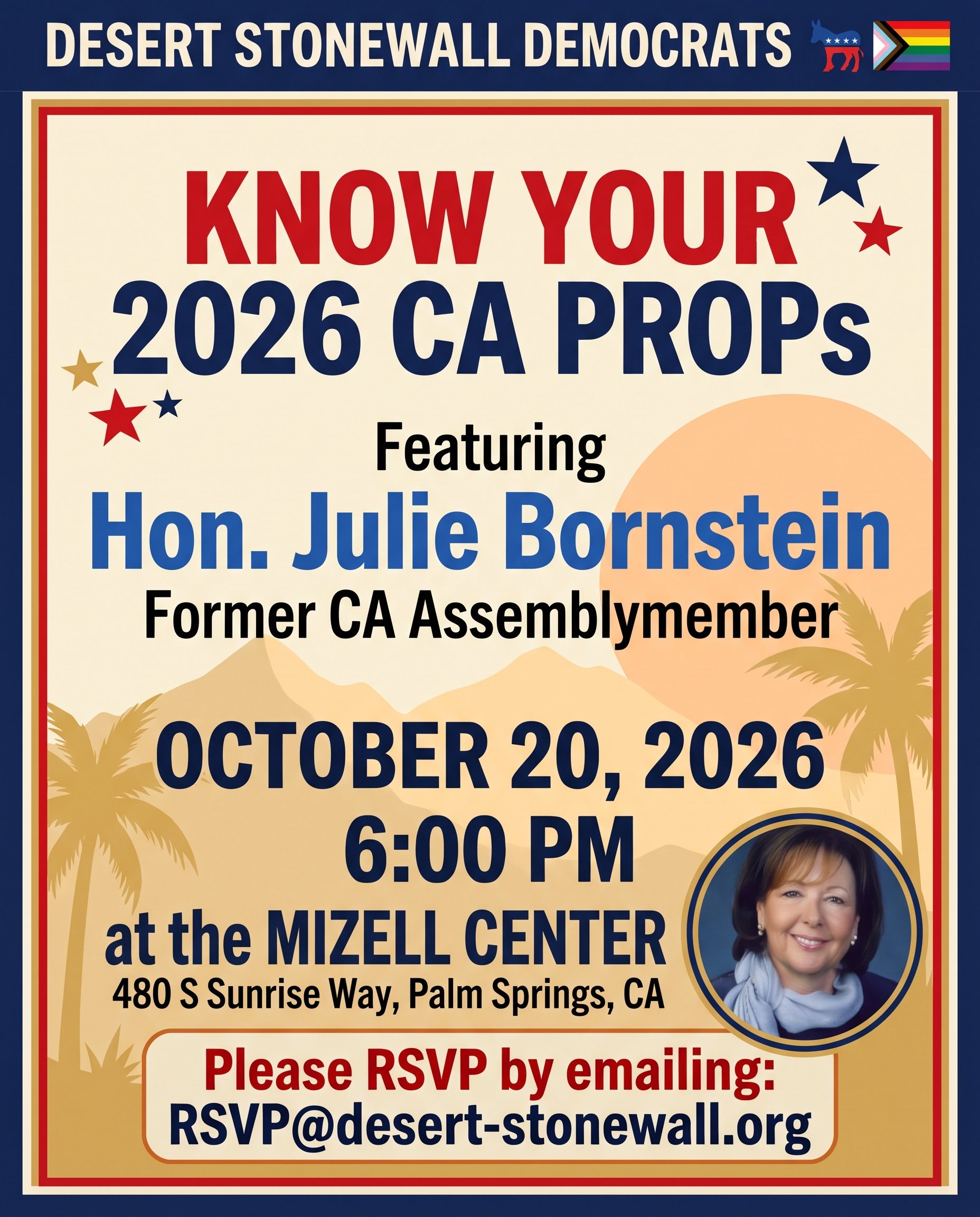 October Monthly Meeting - Know your 2026 CA Prop's with Julie Bornstein