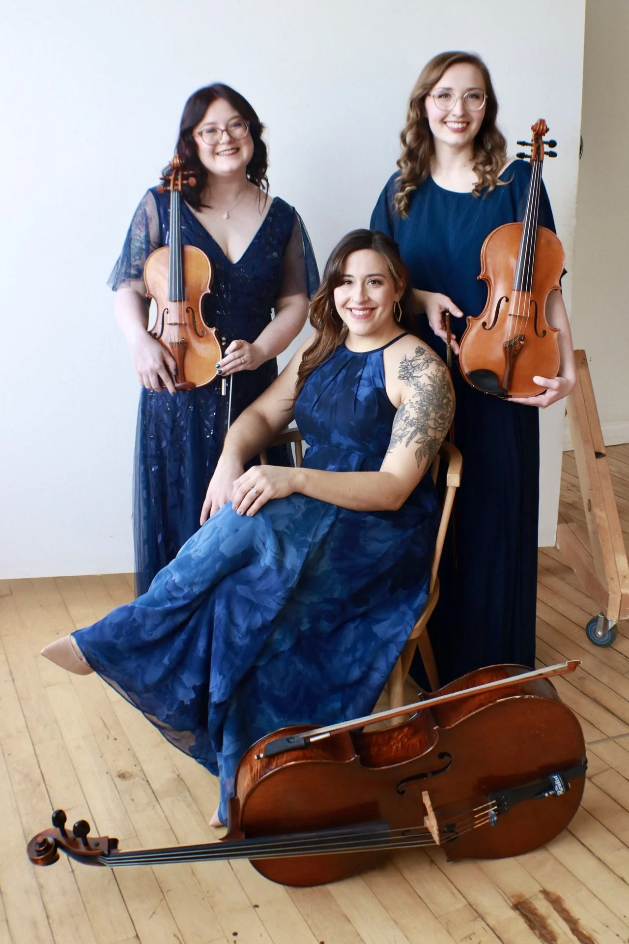 String Trio: Izzey- violin, Virginia- viola, and Olivia- cello