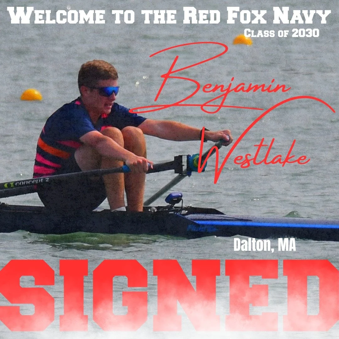 Welcome to the Red Fox Navy Class of 2030! @benji_eastpond from @lenox_decisions26 @lenoxmillionaires and @gordonrowingclub 

#GoRedFoxes #RedFoxNavy #GoMillionaires #YEAHGordonRowing