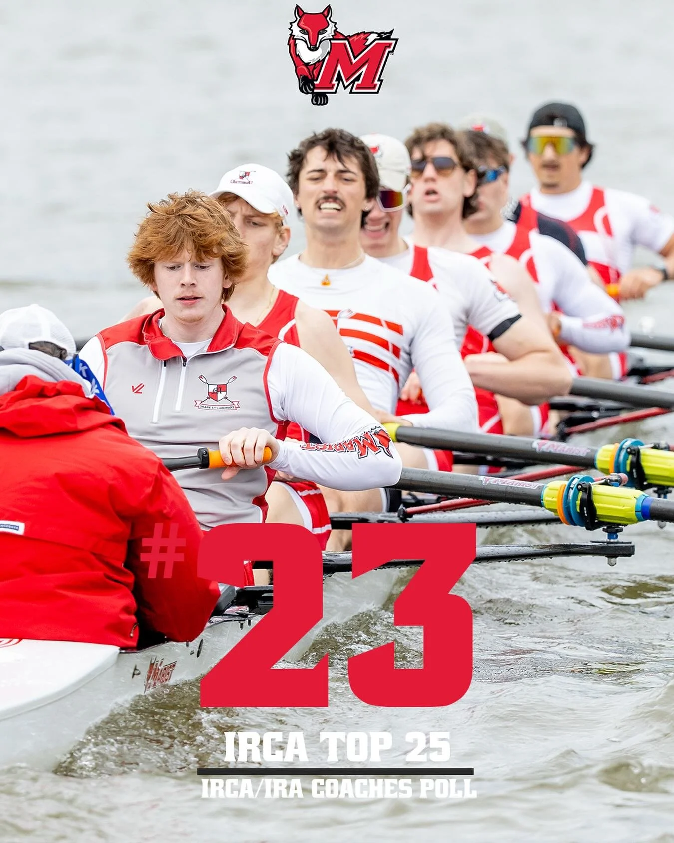 Right where we belong! The Red Foxes rank #23 on the @ircacoaches poll!!🦊