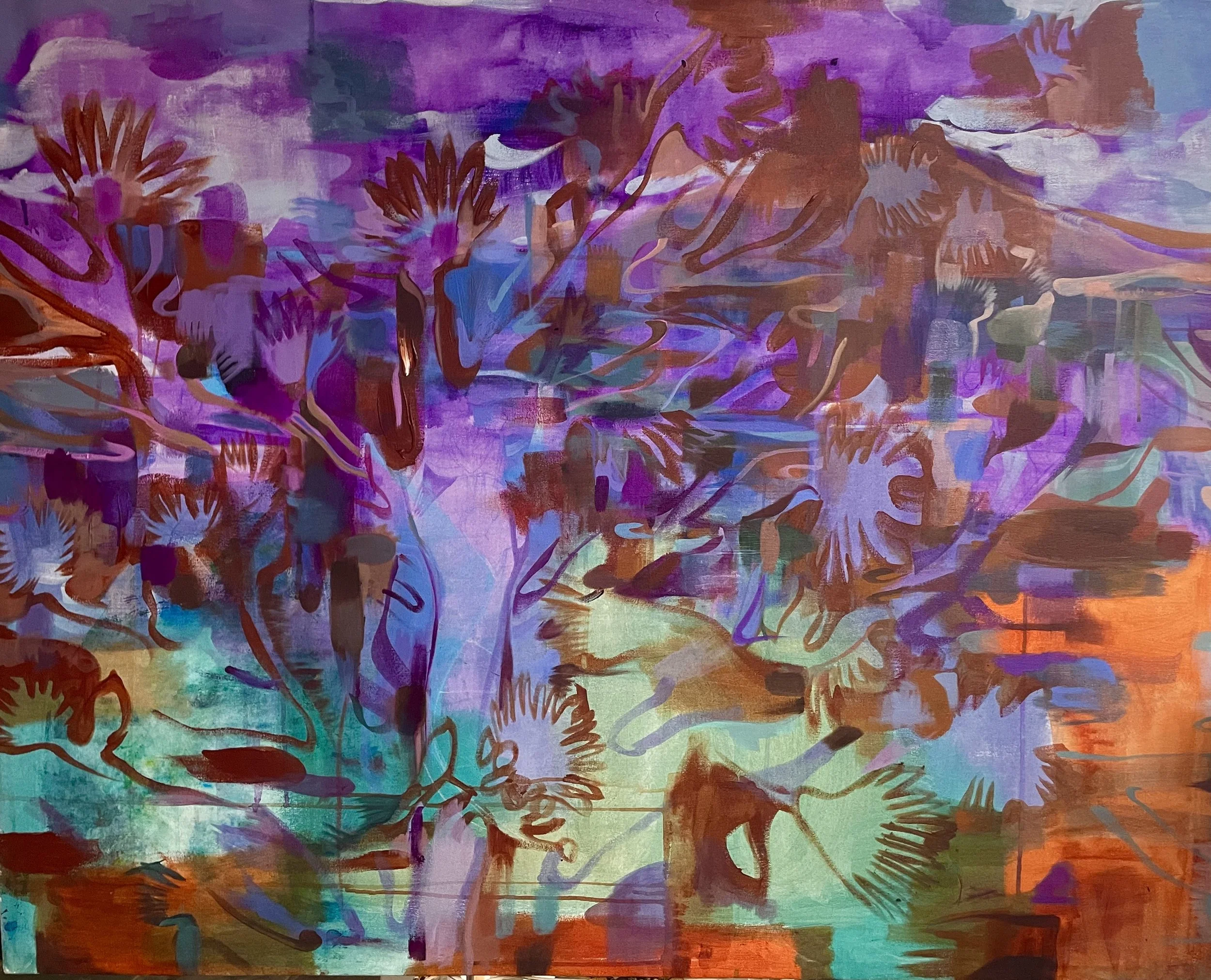 Mauna Loa and Ohia 50 x 40