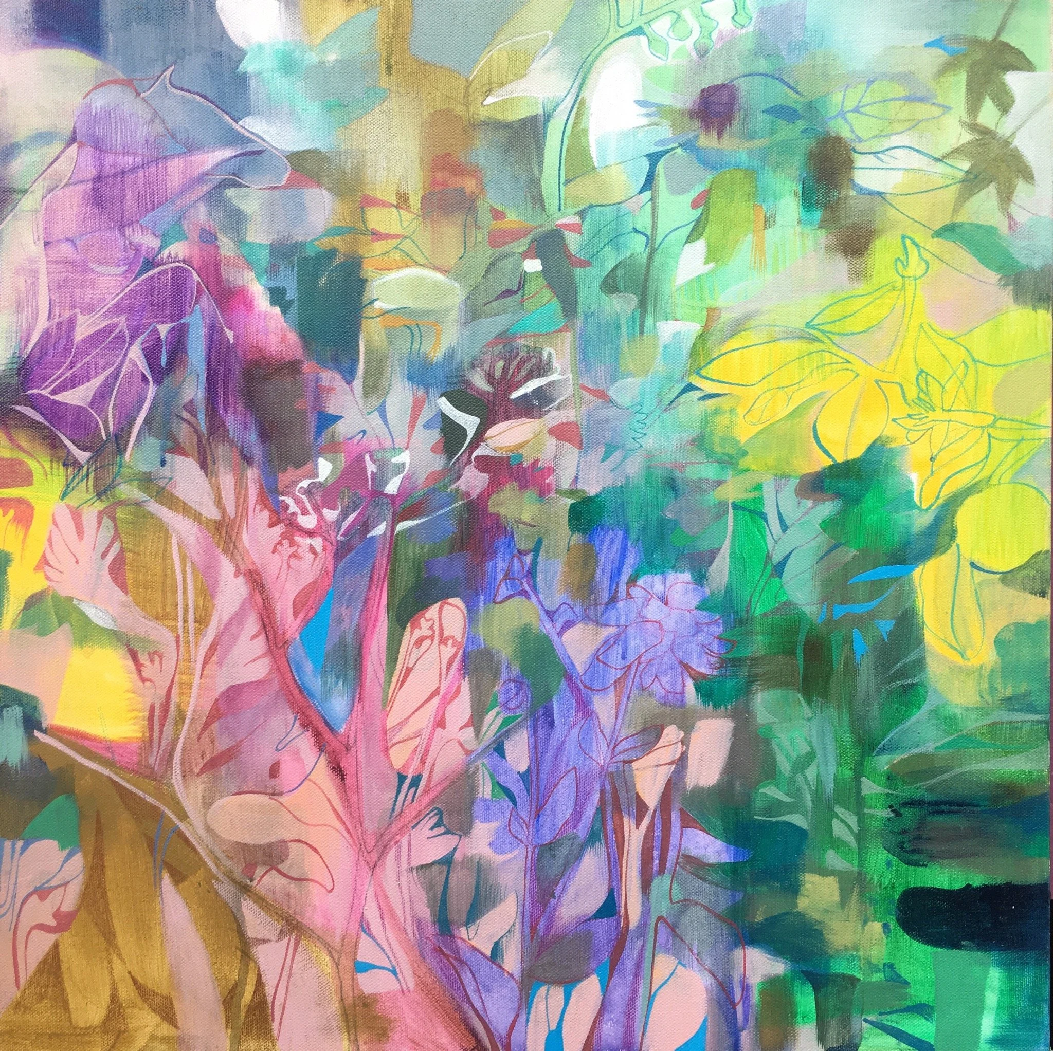 Wild Like Horses / A Pathway to Her Garden   20 x 20    sold