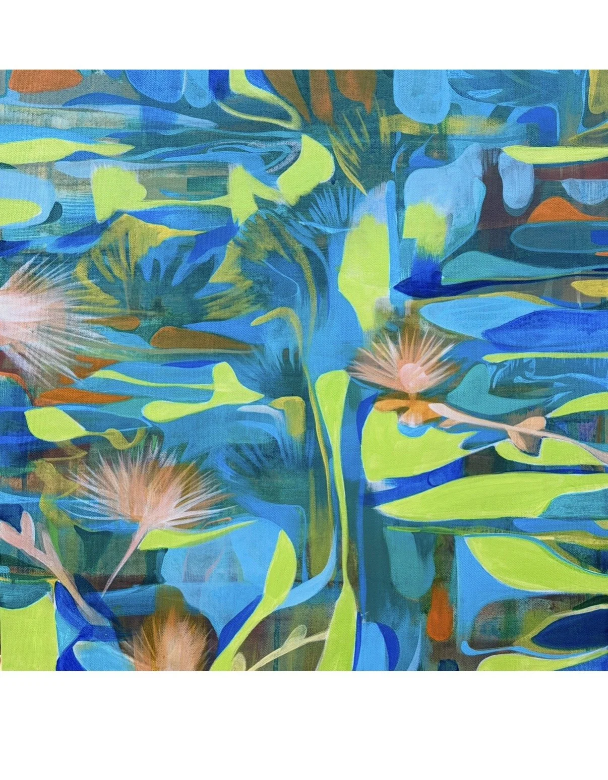 Circle of Flowers/    jungle flora         20 x 20