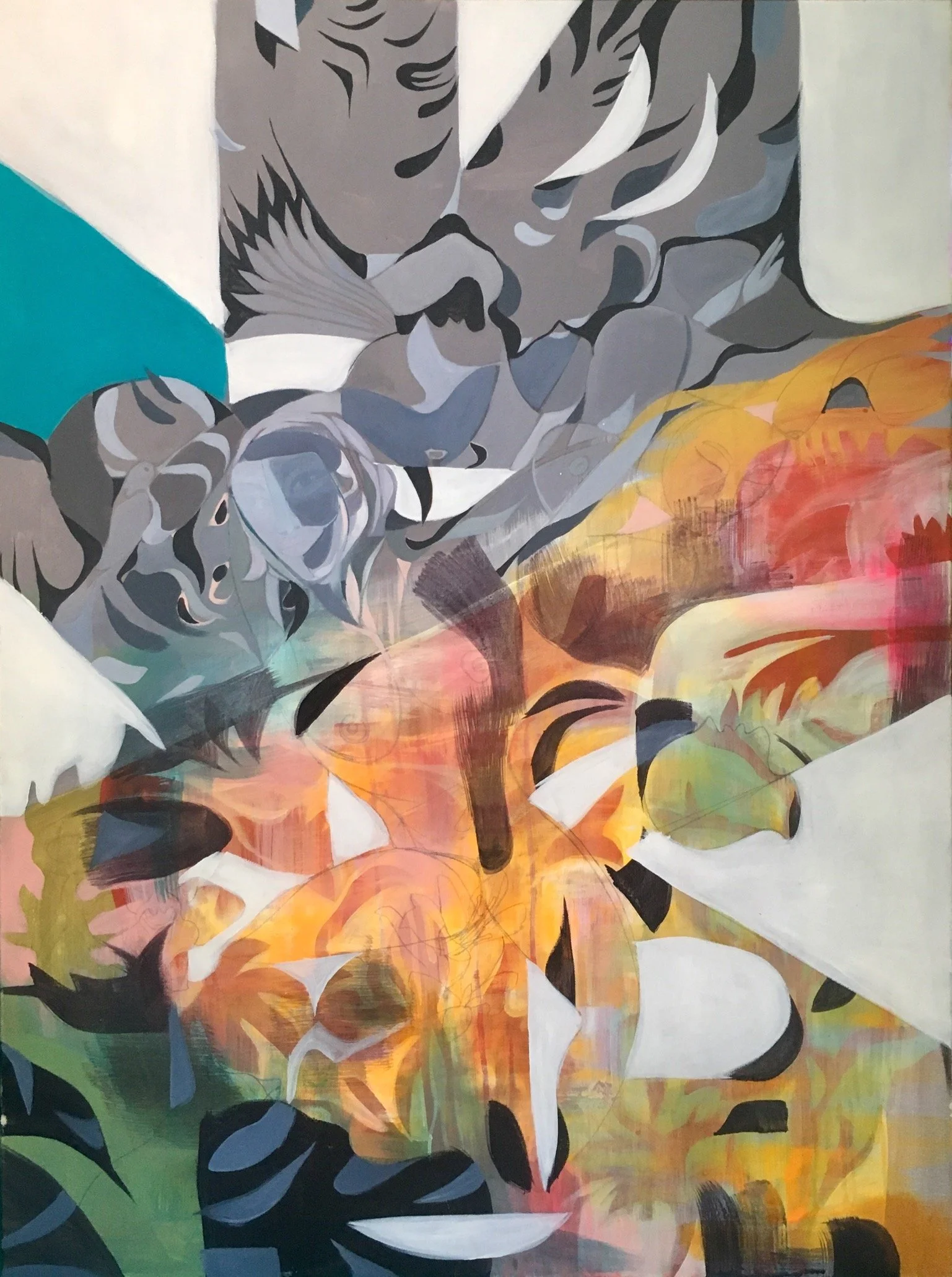 Birth of a Flower   30 x 36 sold