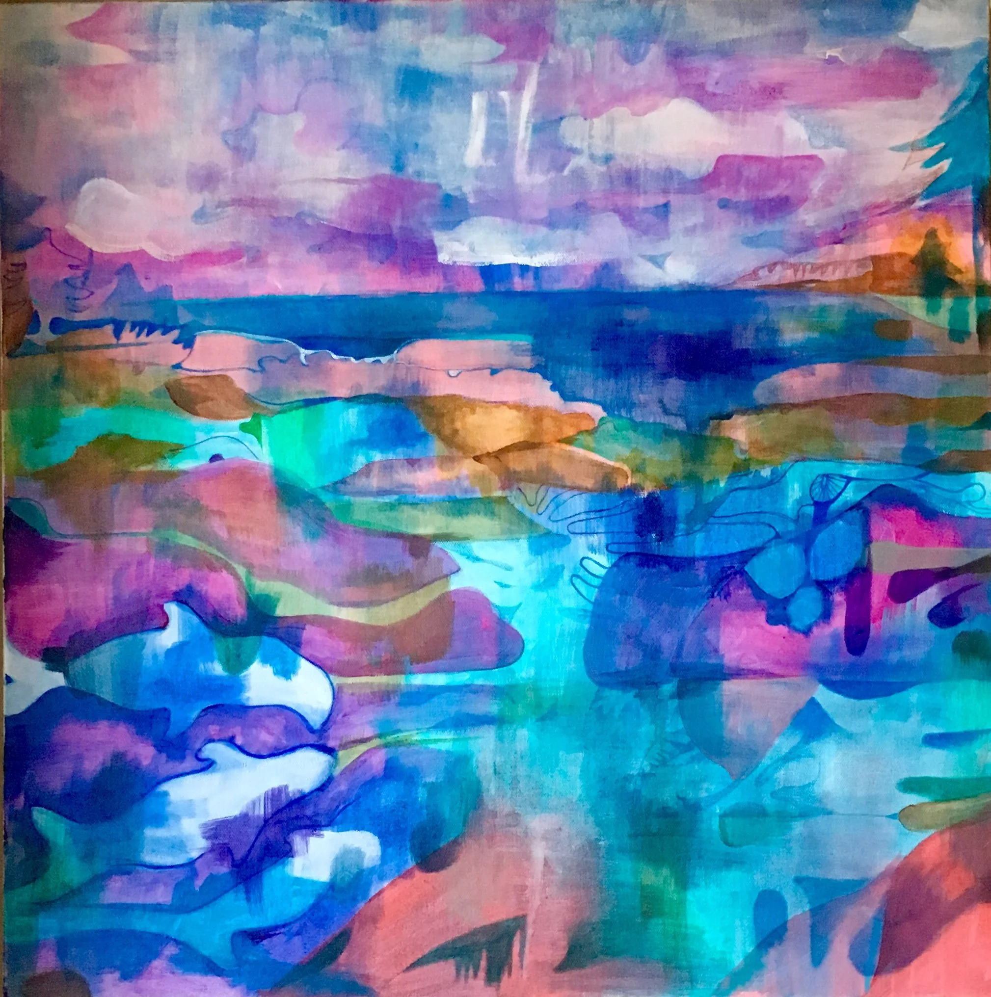 Coastal Hues  24 x 24